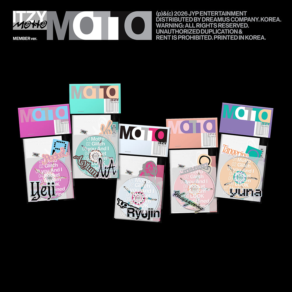 ITZY MINI ALBUM - MOTTO (MEMBER VER.) + APPLEMUSIC PHOTOCARD (PRE-ORDER)