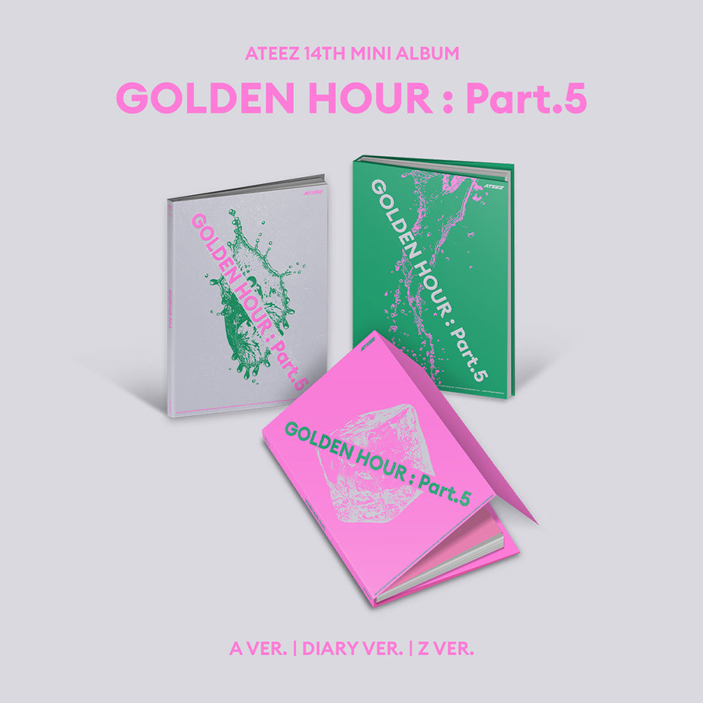 ATEEZ 13TH MINI ALBUM - GOLDEN HOUR : PART.5 (KOREA VER.) + APPLEMUSIC PHOTOCARD + PHOTO BOOKMARK (PRE-ORDER)