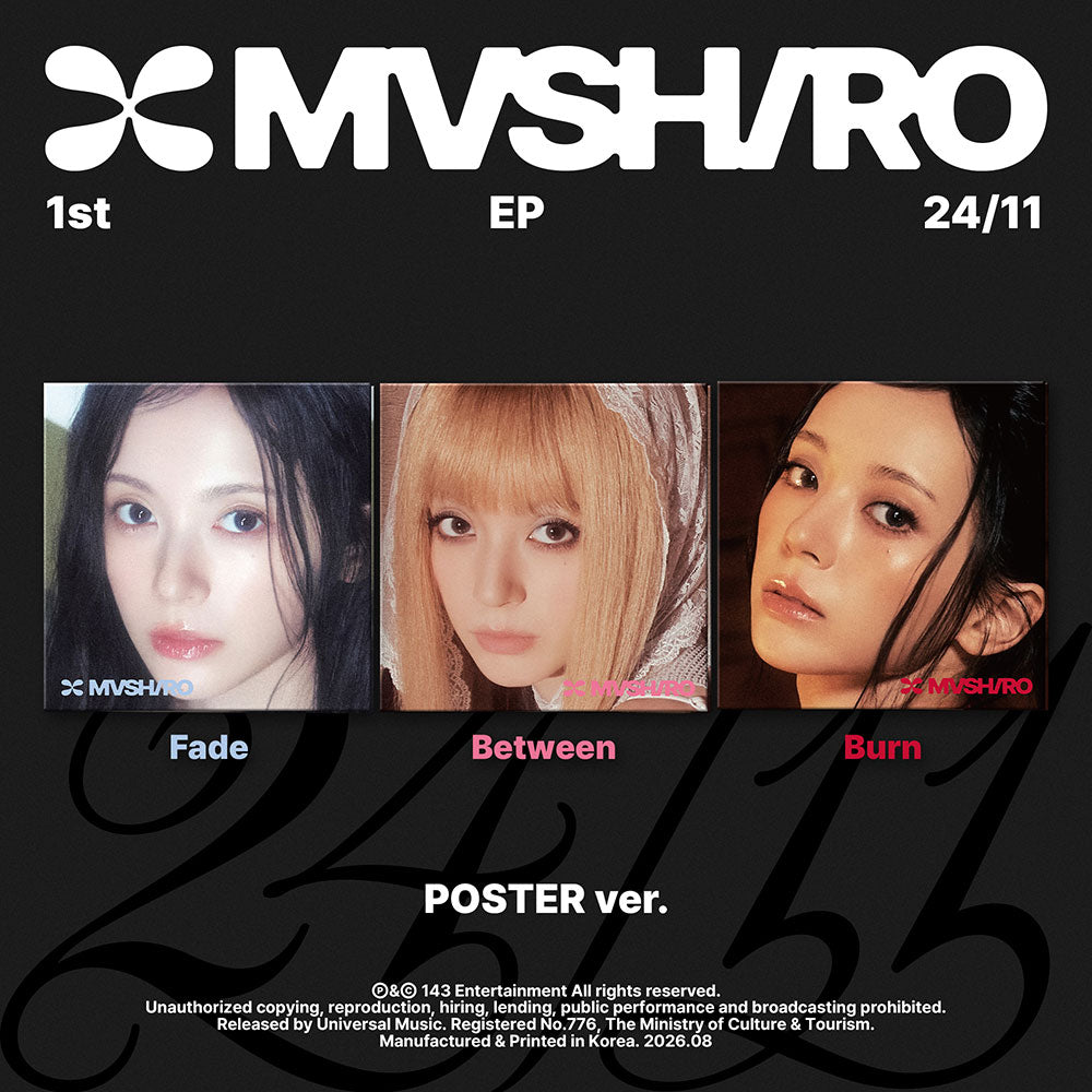 MASHIRO 1ST EP ALBUM - 24/11 (POSTER VER.) (PRE-ORDER)