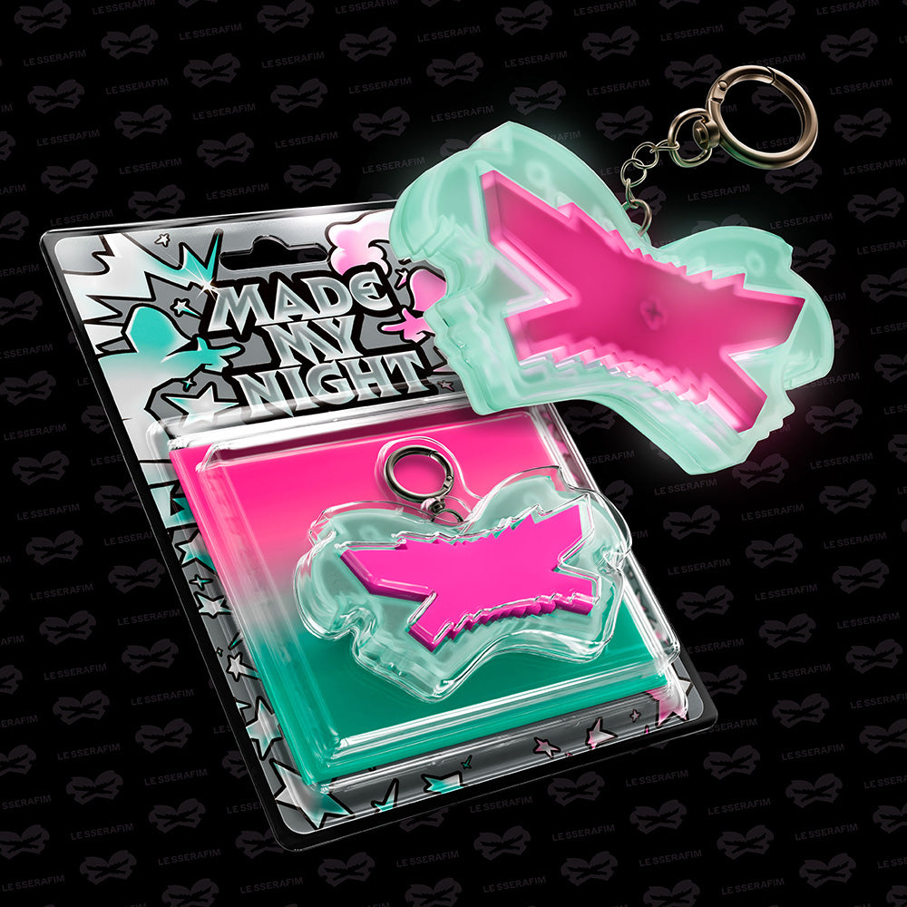 LE SSERAFIM 2ND SINGLE ALBUM - MADE MY NIGHT (GLOW CLICKER KEYCHAIN VER.) (PRE-ORDER)