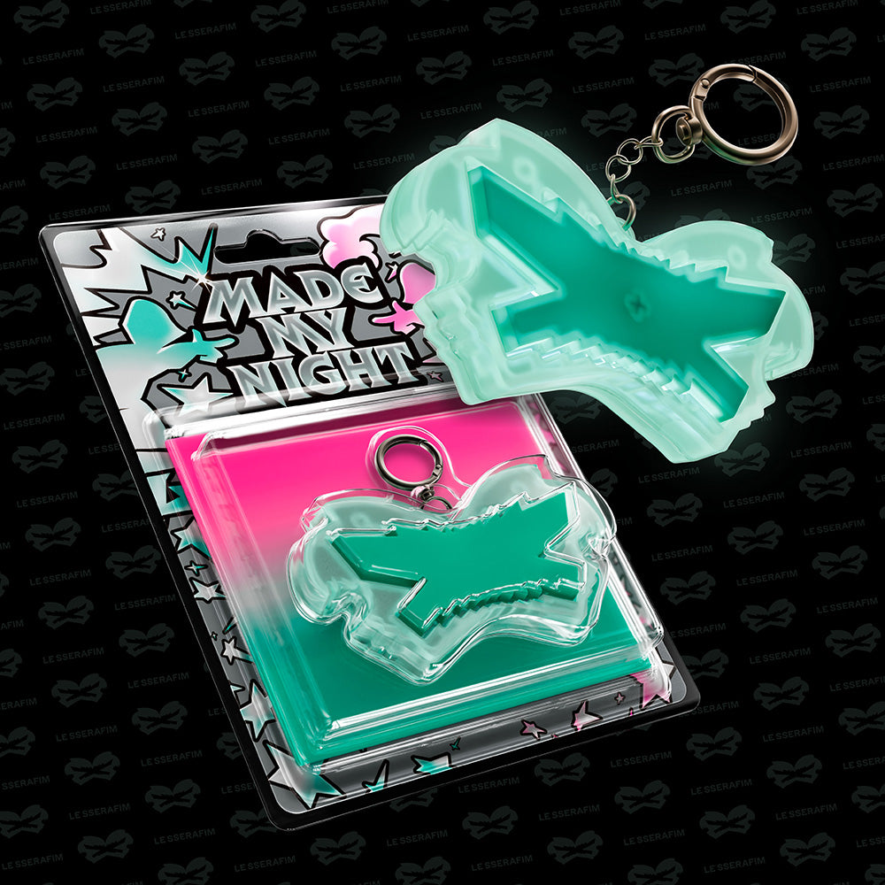 LE SSERAFIM 2ND SINGLE ALBUM - MADE MY NIGHT (GLOW CLICKER KEYCHAIN VER.) (PRE-ORDER)