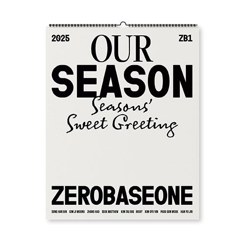 ZEROBASEONE 2025 SEASON'S GREETINGS - OUR SEASON (WALL CALENDAR)