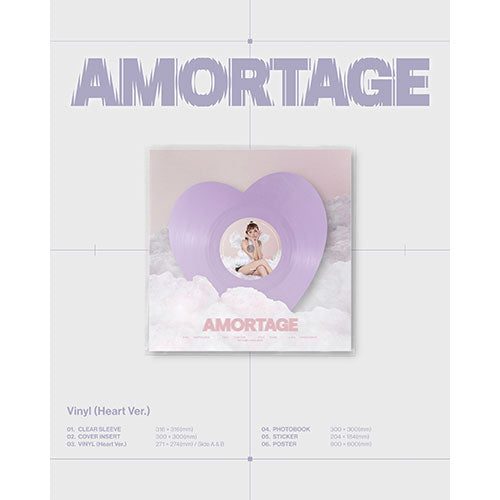 JISOO MINI ALBUM - AMORTAGE (VINYL) (HEART VER.)