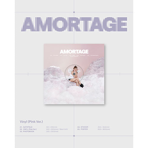 JISOO MINI ALBUM - AMORTAGE (VINYL) (PINK VER.)
