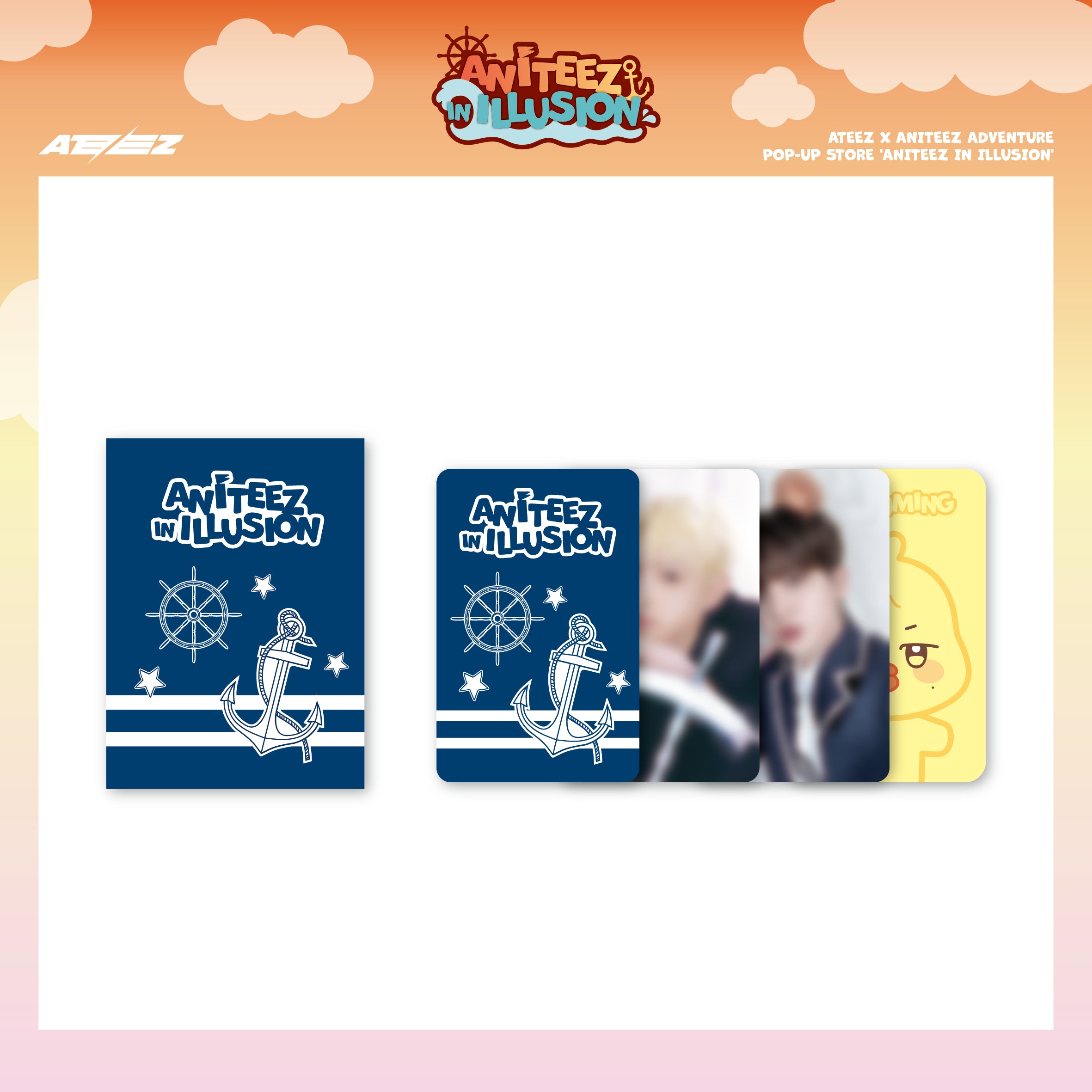ATEEZ X ANITEEZ ADVENTURE POP-UP STORE 'ANITEEZ IN ILLUSION' OFFICIAL MD - 16. RANDOM TRADING CARD