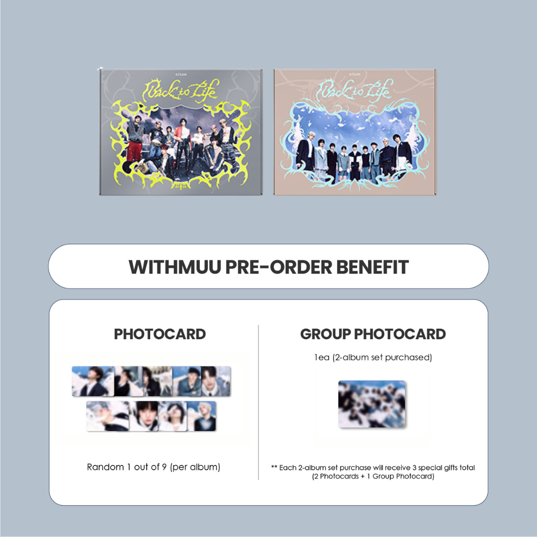 &TEAM 1ST MINI ALBUM - BACK TO LIFE + WITHMUU PHOTOCARD – SubK Shop
