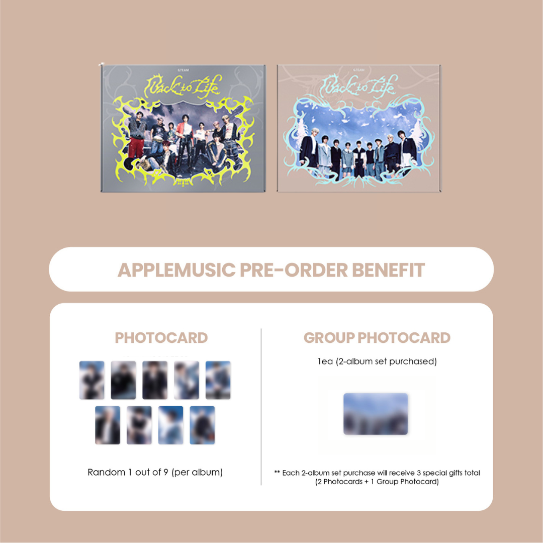 &TEAM 1ST MINI ALBUM - BACK TO LIFE + APPLEMUSIC PHOTOCARD – SubK Shop
