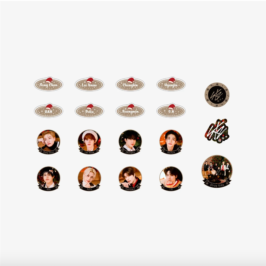 STRAY KIDS XMAS POPUP STORE 2023 OFFICIAL MD - 06. STICKER SET