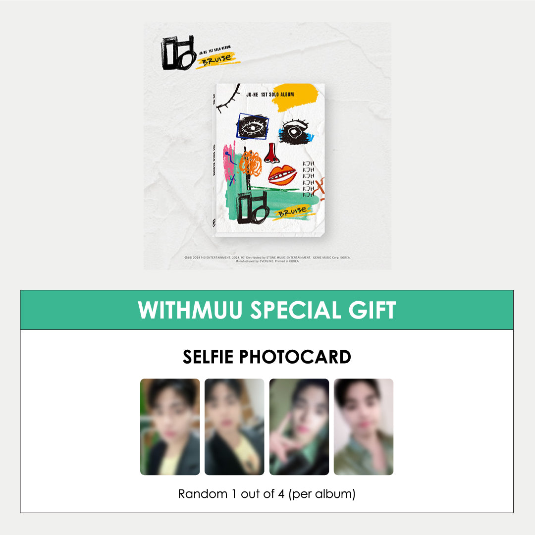 JU-NE 1ST SOLO ALBUM - BRUISE + WITHMUU PHOTOCARD (FS & VC VER.)