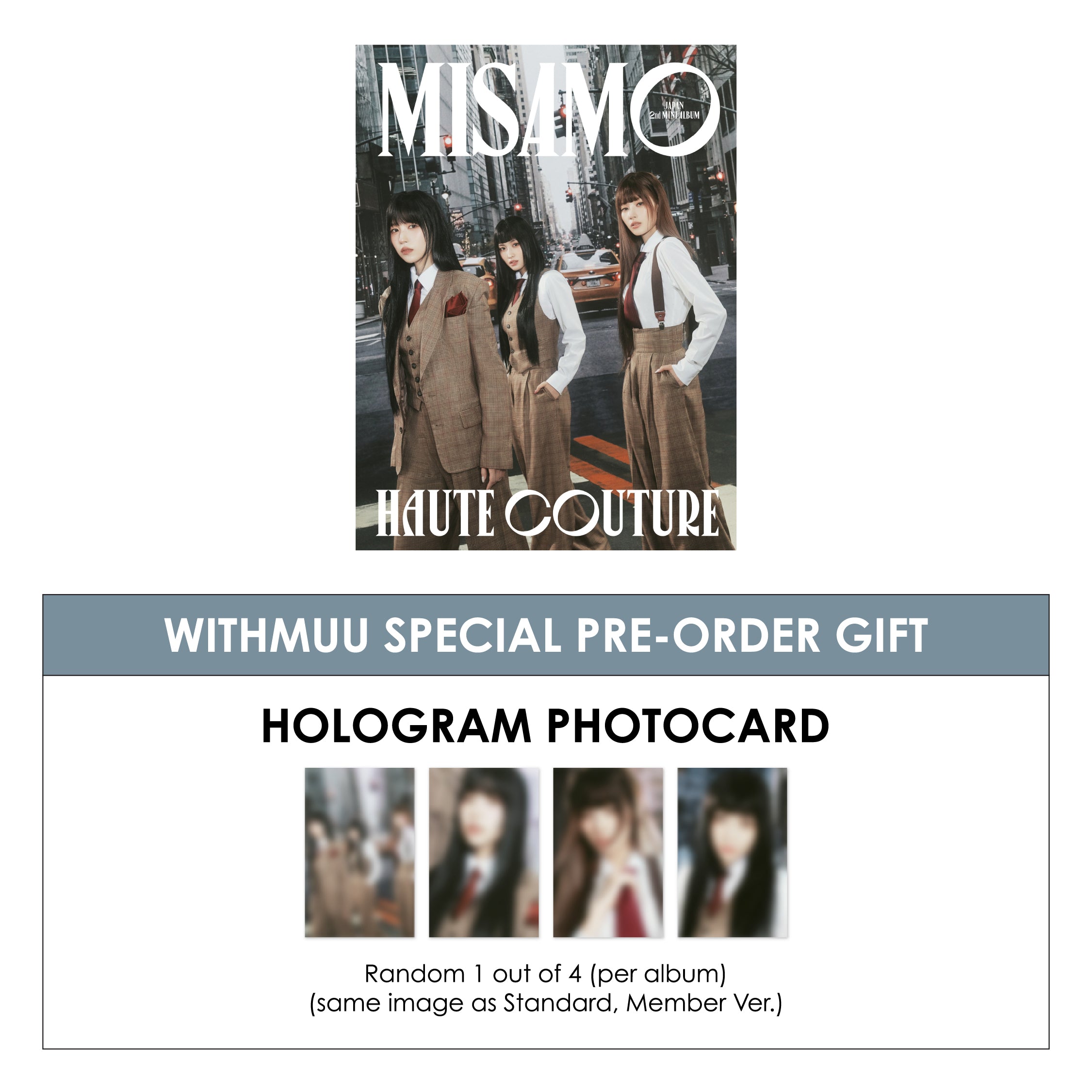 MISAMO JAPAN 2ND MINI ALBUM - HAUTE COUTURE (LIMITED EDITION) + WITHMUU PHOTOCARD