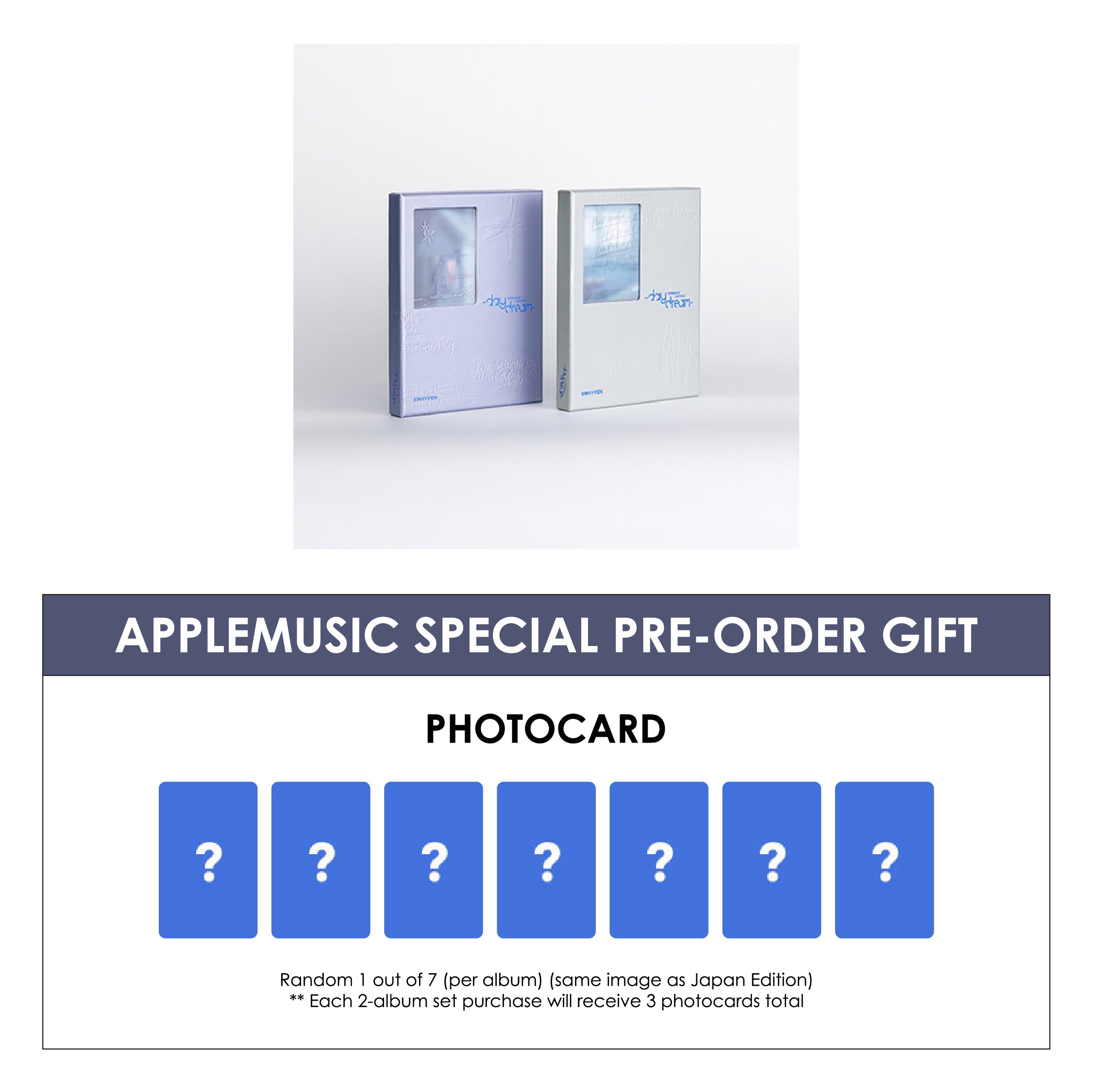 ENHYPEN ALBUM - ROMANCE : UNTOLD -DAYDREAM- + APPLEMUSIC PHOTOCARD