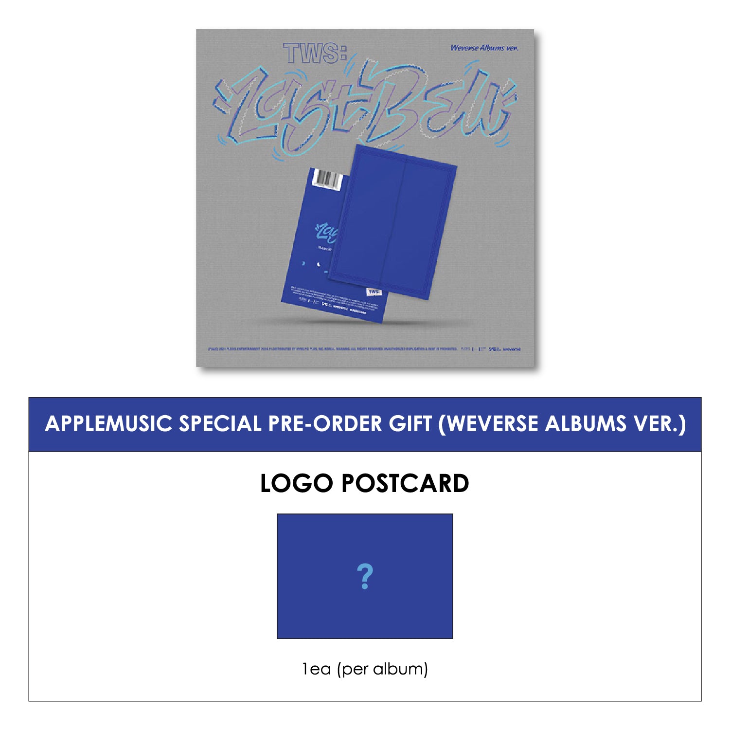 TWS 1ST SINGLE ALBUM - LAST BELL (WEVERSE ALBUMS VER.) + APPLEMUSIC POSTCARD
