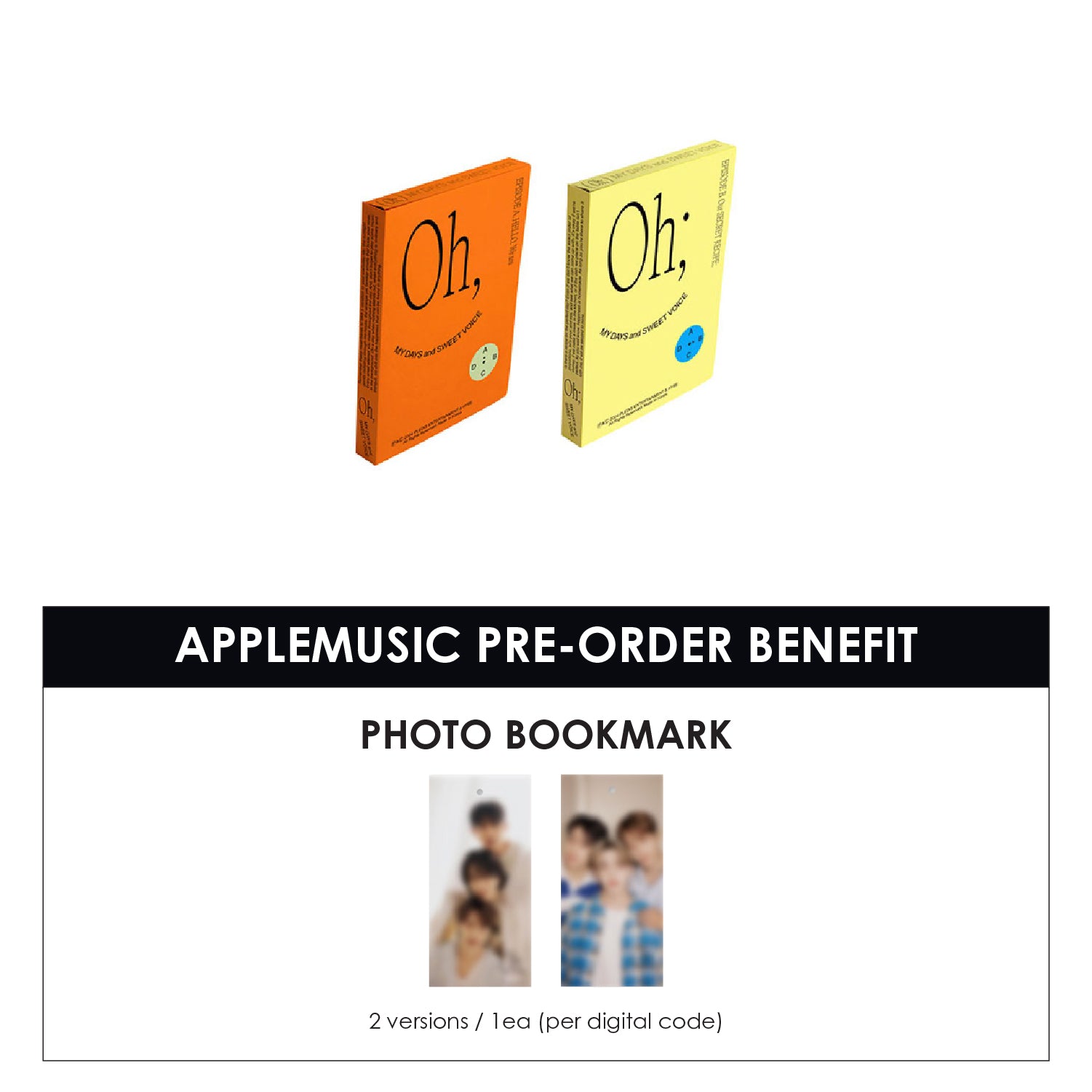 SEVENTEEN EPISODE : OH, MY DAYS AND SWEET VOICE + APPLEMUSIC PHOTO BOOKMARK