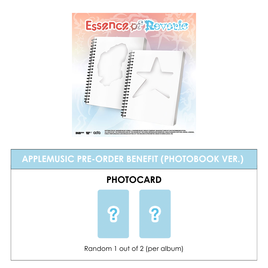 BAEKHYUN 5TH MINI ALBUM - ESSENCE OF REVERIE (PHOTOBOOK) + APPLEMUSIC PHOTOCARD