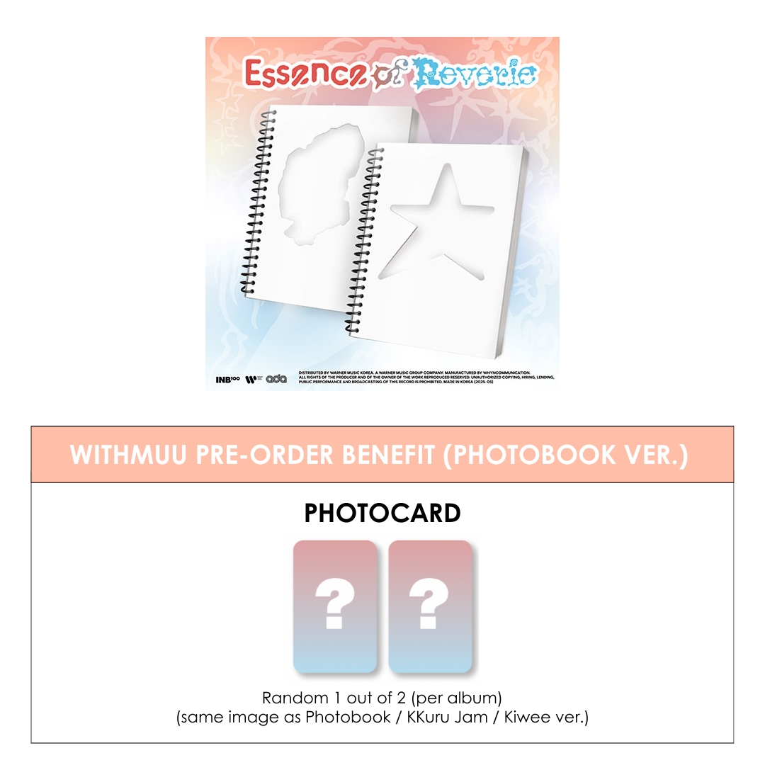 BAEKHYUN 5TH MINI ALBUM - ESSENCE OF REVERIE (PHOTOBOOK) + WITHMUU PHOTOCARD