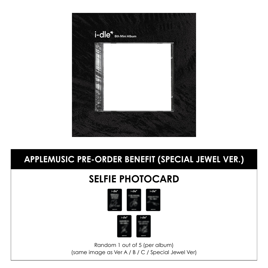 I-DLE 8TH MINI ALBUM - WE ARE (SPECIAL JEWEL VER.) + APPLEMUSIC PHOTOCARD