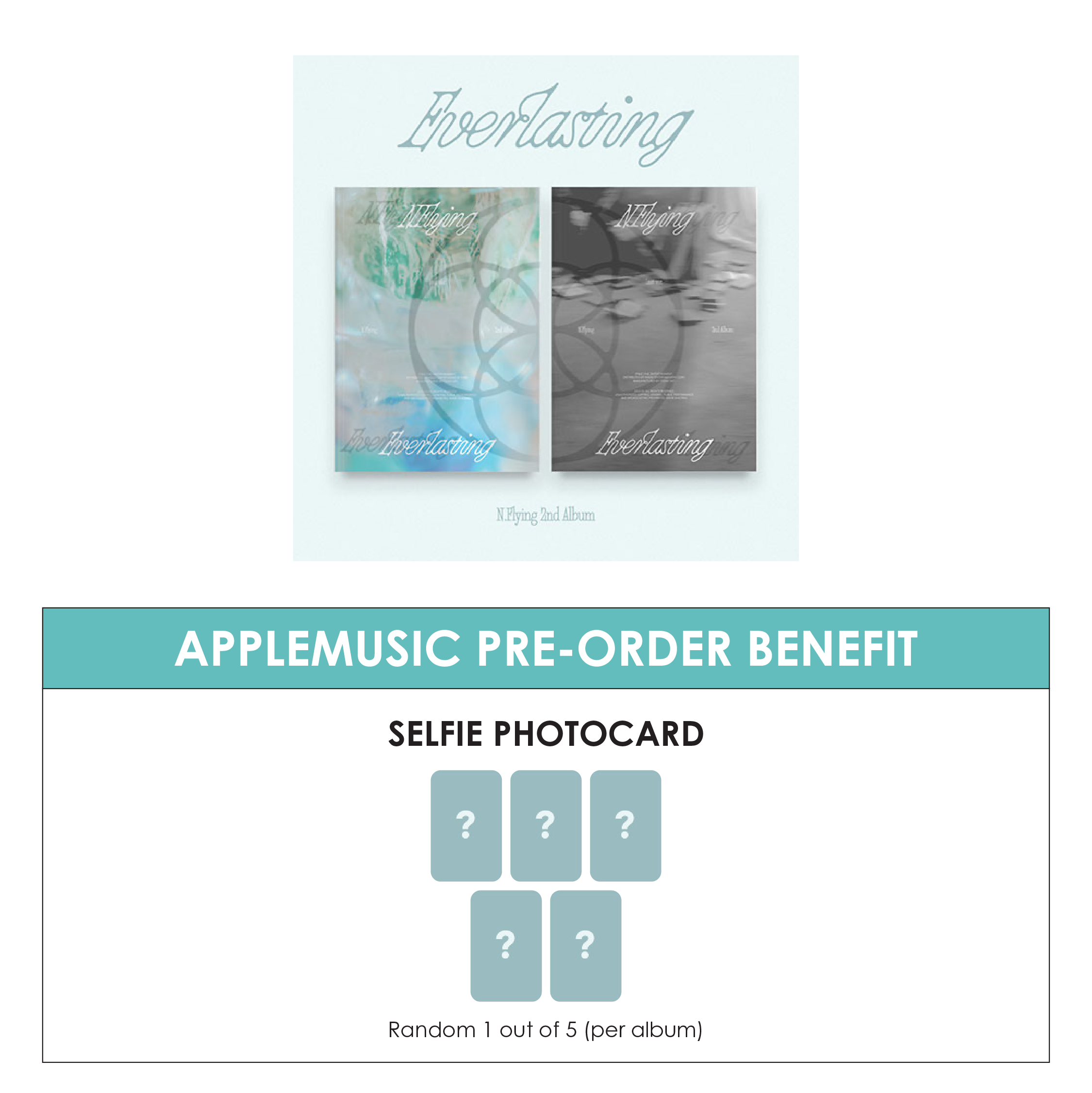N.FLYING 2ND ALBUM - EVERLASTING + APPLEMUSIC PHOTOCARD