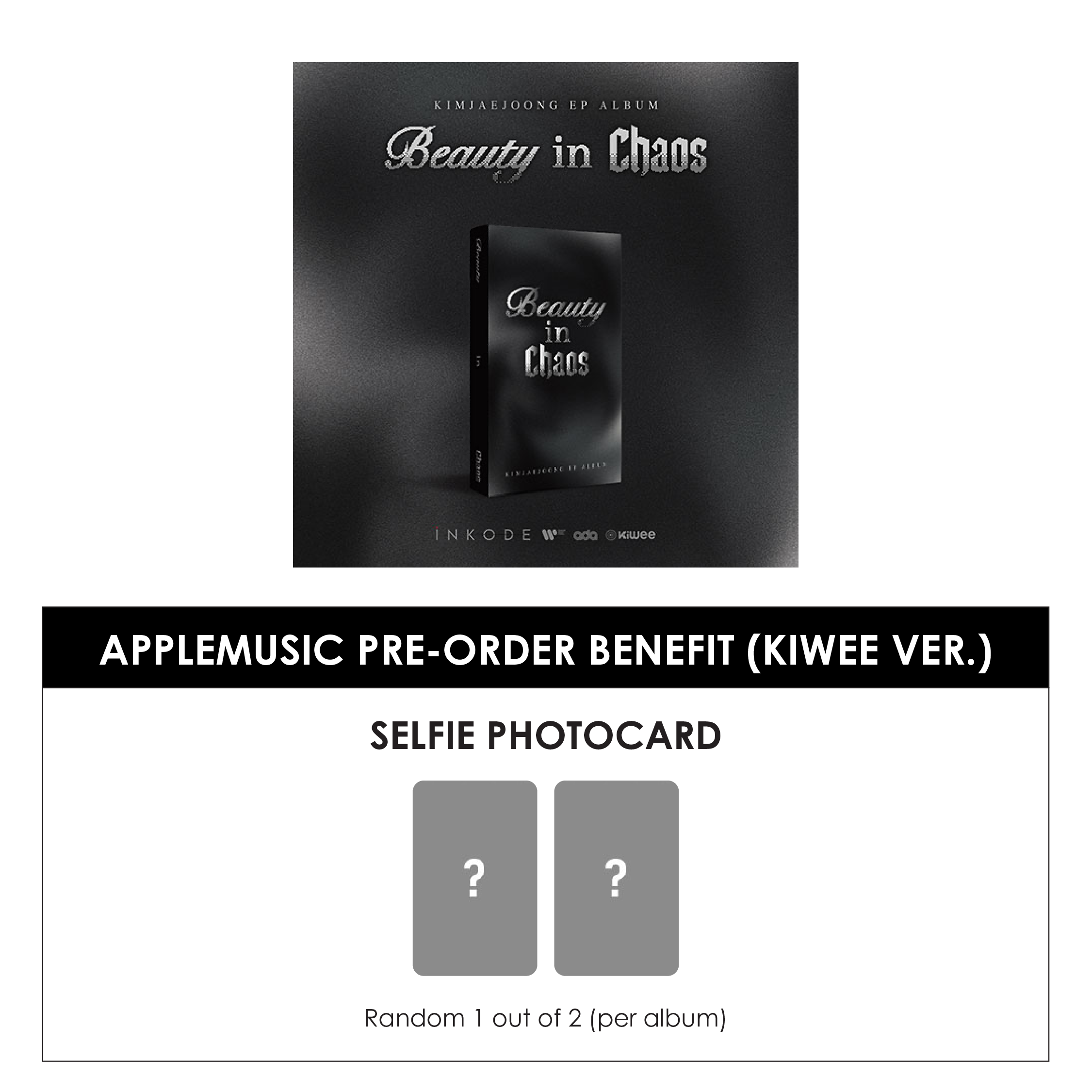 KIM JAE JOONG EP ALBUM - BEAUTY IN CHAOS (KIWEE VER.) + APPLEMUSIC PHOTOCARD (PRE-ORDER)