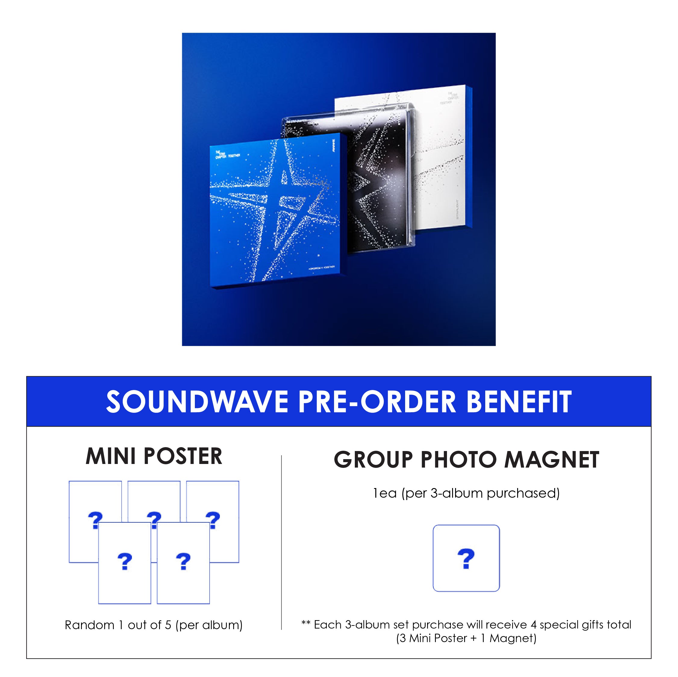 TXT 4TH ALBUM - THE STAR CHAPTER: TOGETHER + SOUNDWAVE MINI POSTER + PHOTO MAGNET