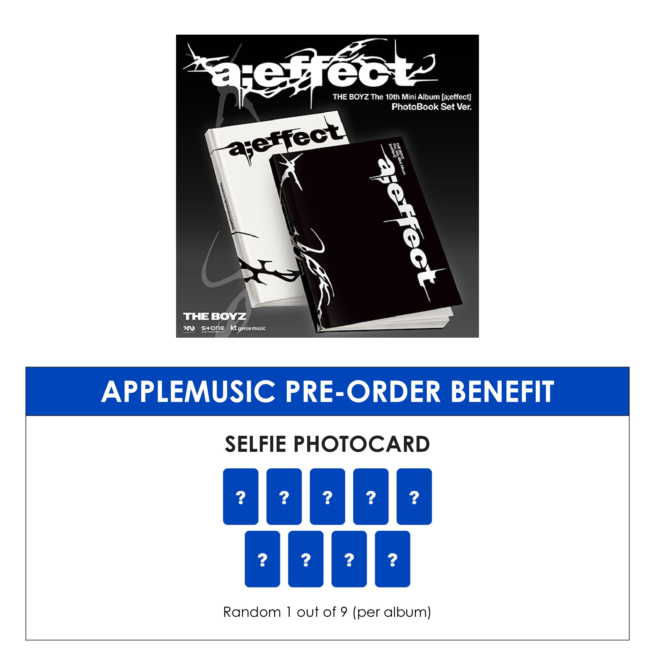 THE BOYZ 10TH MINI ALBUM - A;EFFECT + APPLEMUSIC PHOTOCARD