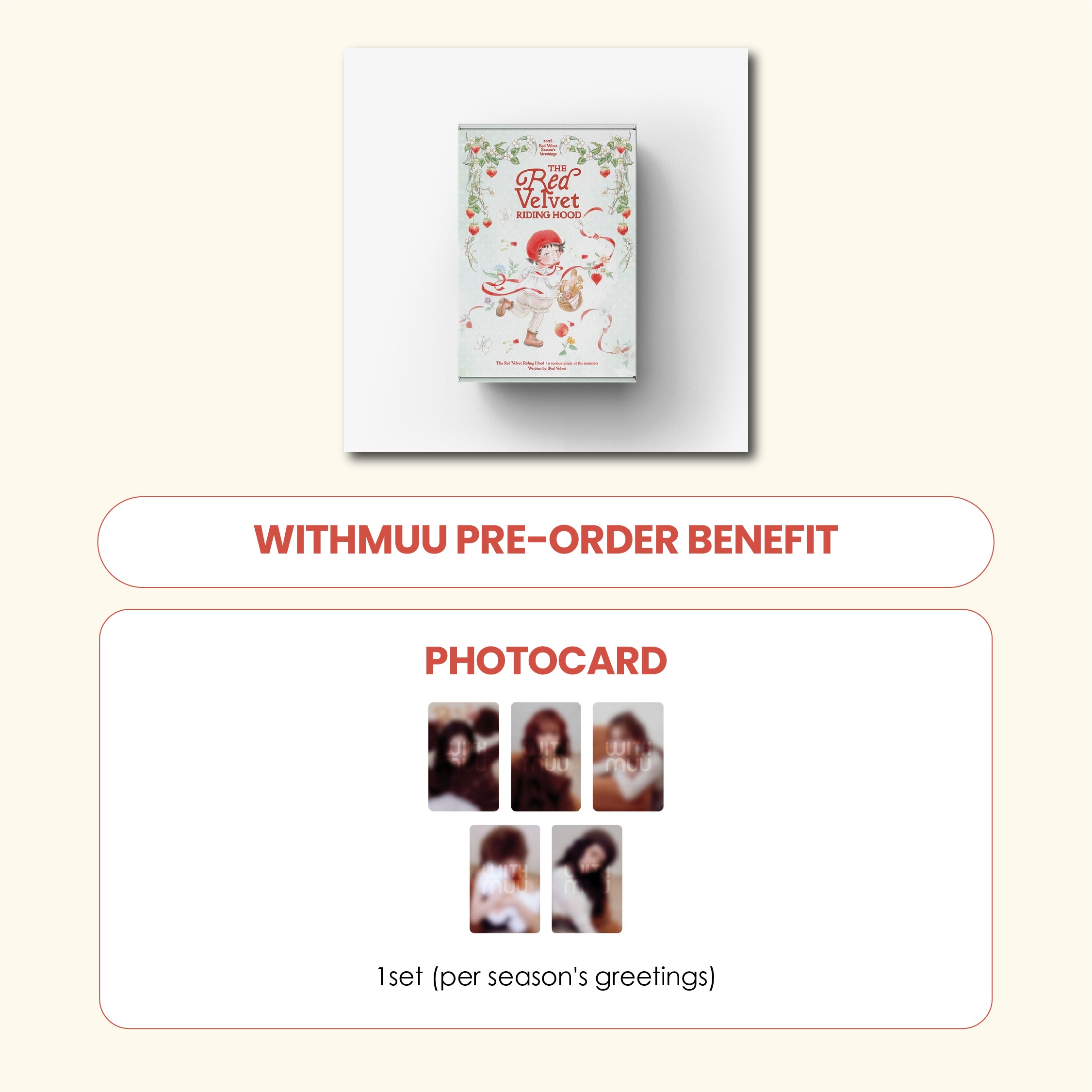 RED VELVET 2026 SEASON'S GREETINGS + WITHMUU PHOTOCARD (PRE-ORDER)