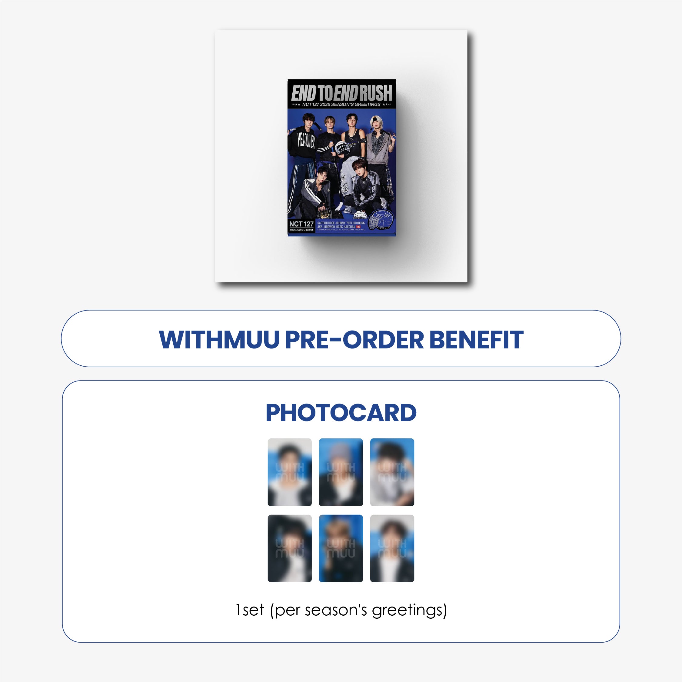 NCT 127 2026 SEASON'S GREETINGS + WITHMUU PHOTOCARD (PRE-ORDER)