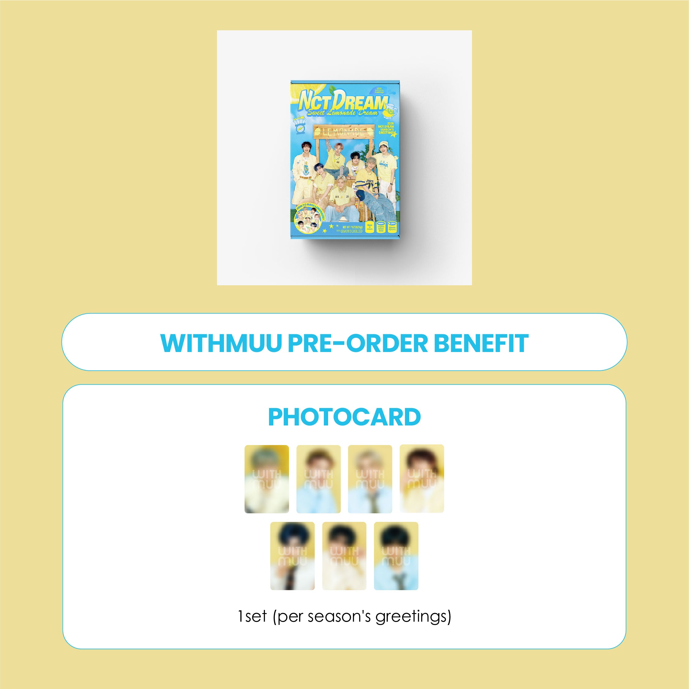 NCT DREAM 2026 SEASON'S GREETINGS + WITHMUU PHOTOCARD (PRE-ORDER)