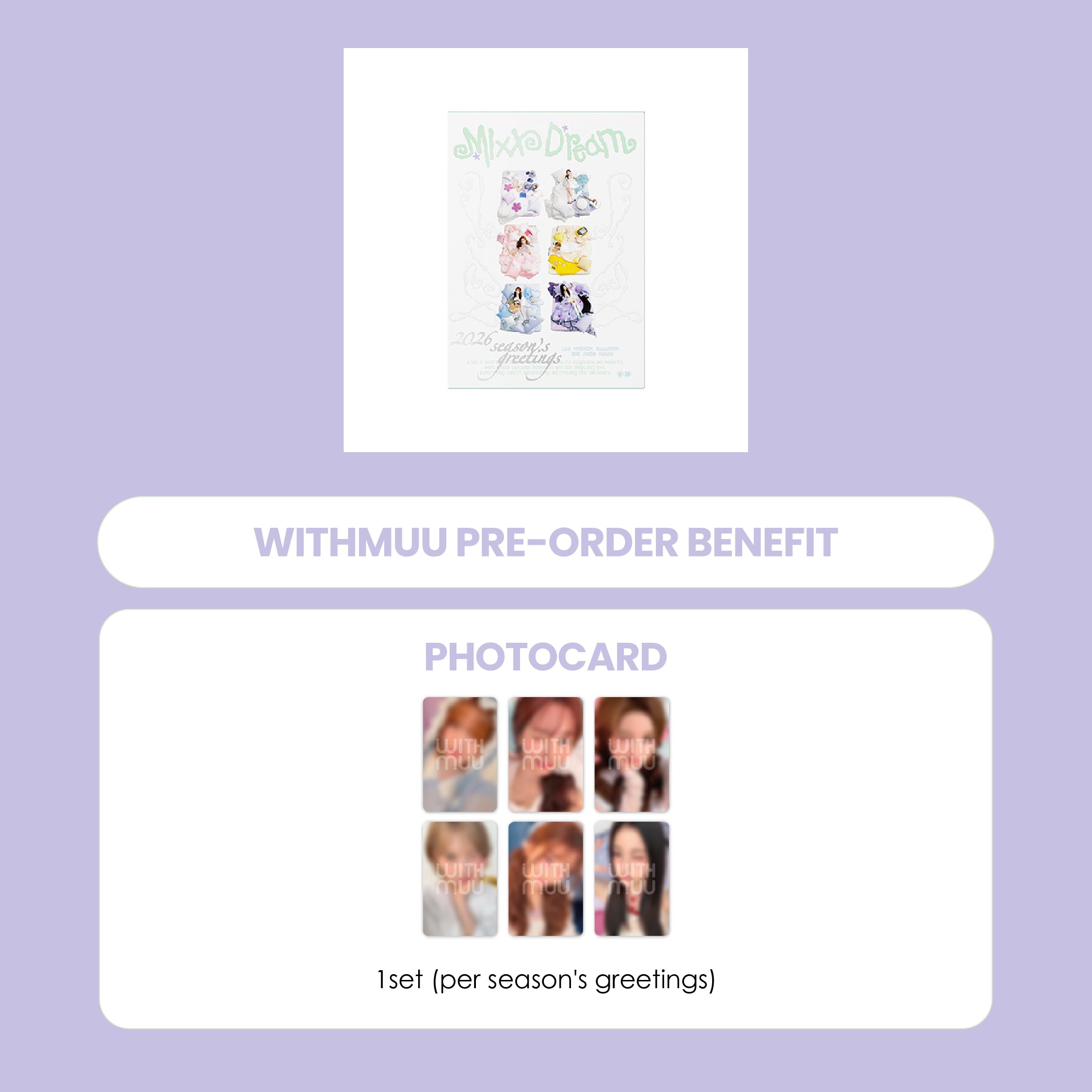 NMIXX 2026 SEASON'S GREETINGS - MIXX DREAM + WITHMUU PHOTOCARD (PRE-ORDER)