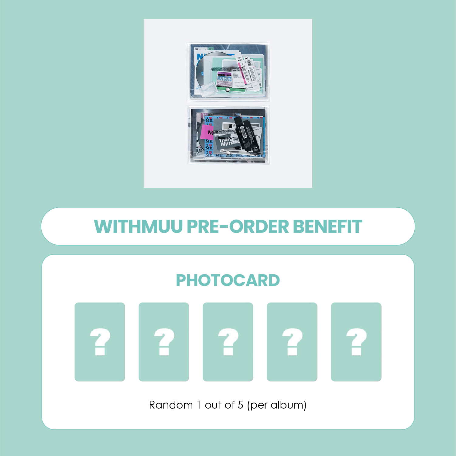 ILLIT 1ST SINGLE ALBUM - NOT CUTE ANYMORE + WITHMUU PHOTOCARD