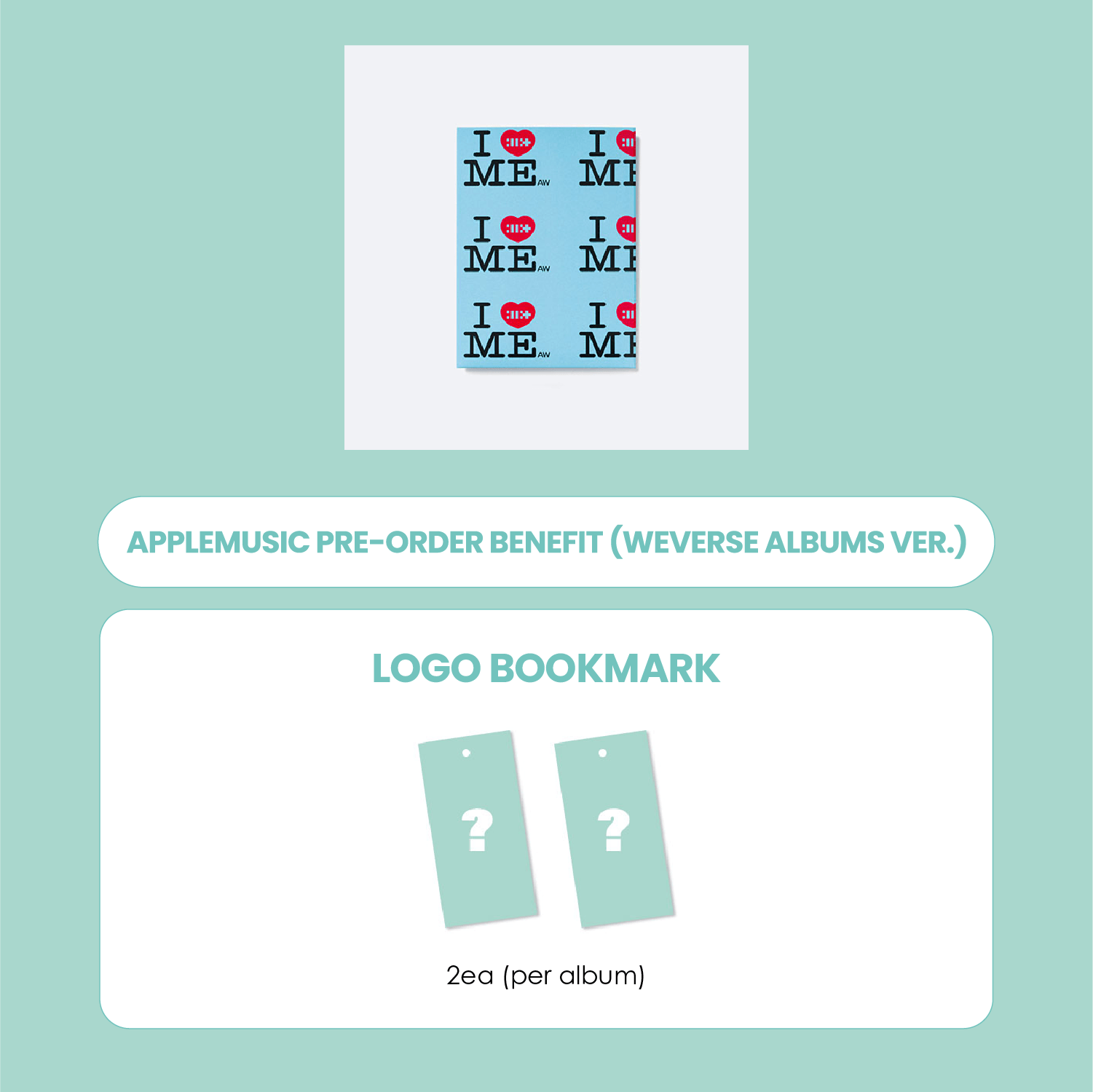 ILLIT 1ST SINGLE ALBUM - NOT CUTE ANYMORE (WEVERSE ALBUMS VER.) + APPLEMUSIC LOGO BOOKMARK (PRE-ORDER)