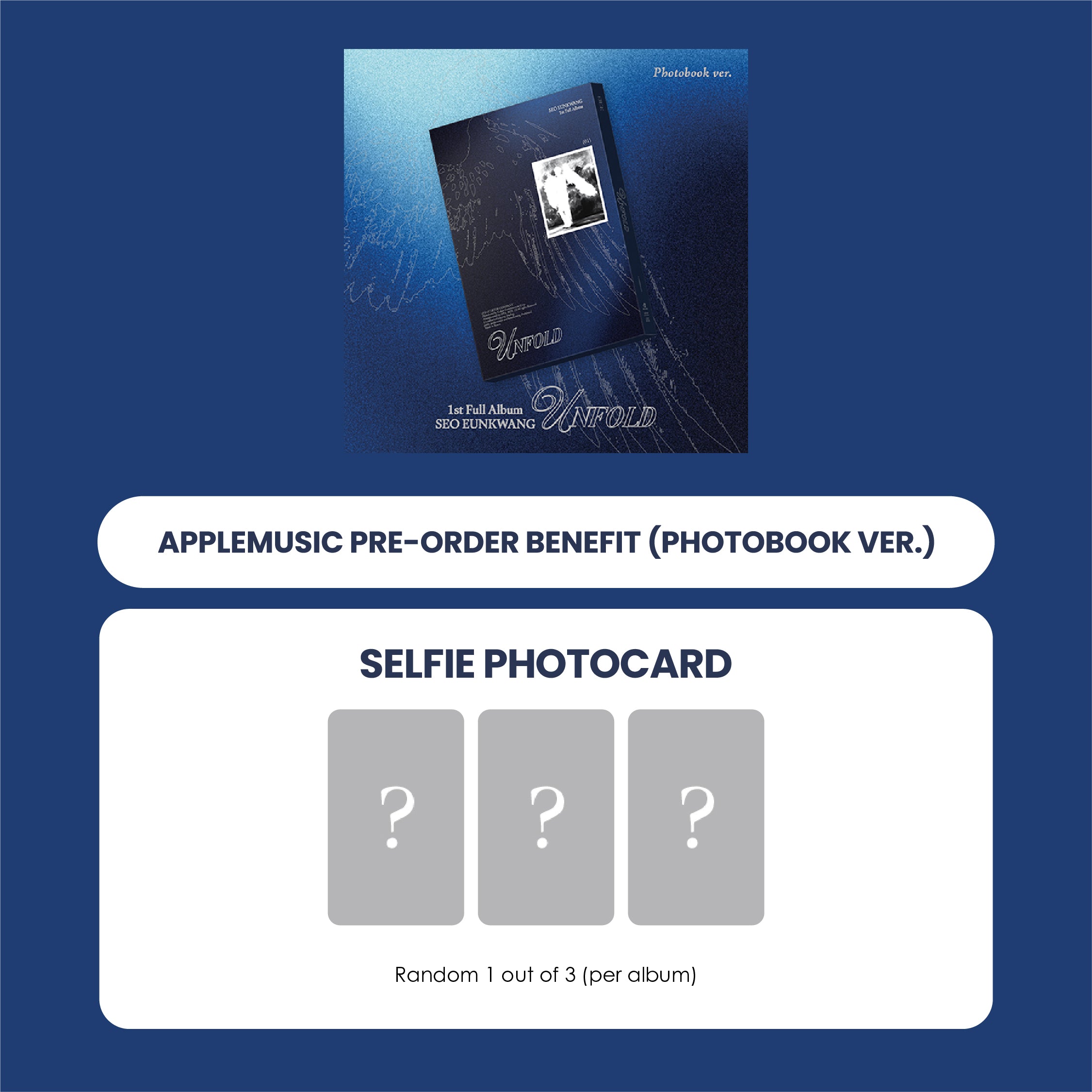 SEO EUNKWANG 1ST ALBUM - UNFOLD (PHOTOBOOK VER.) + APPLEMUSIC PHOTOCARD (PRE-ORDER)
