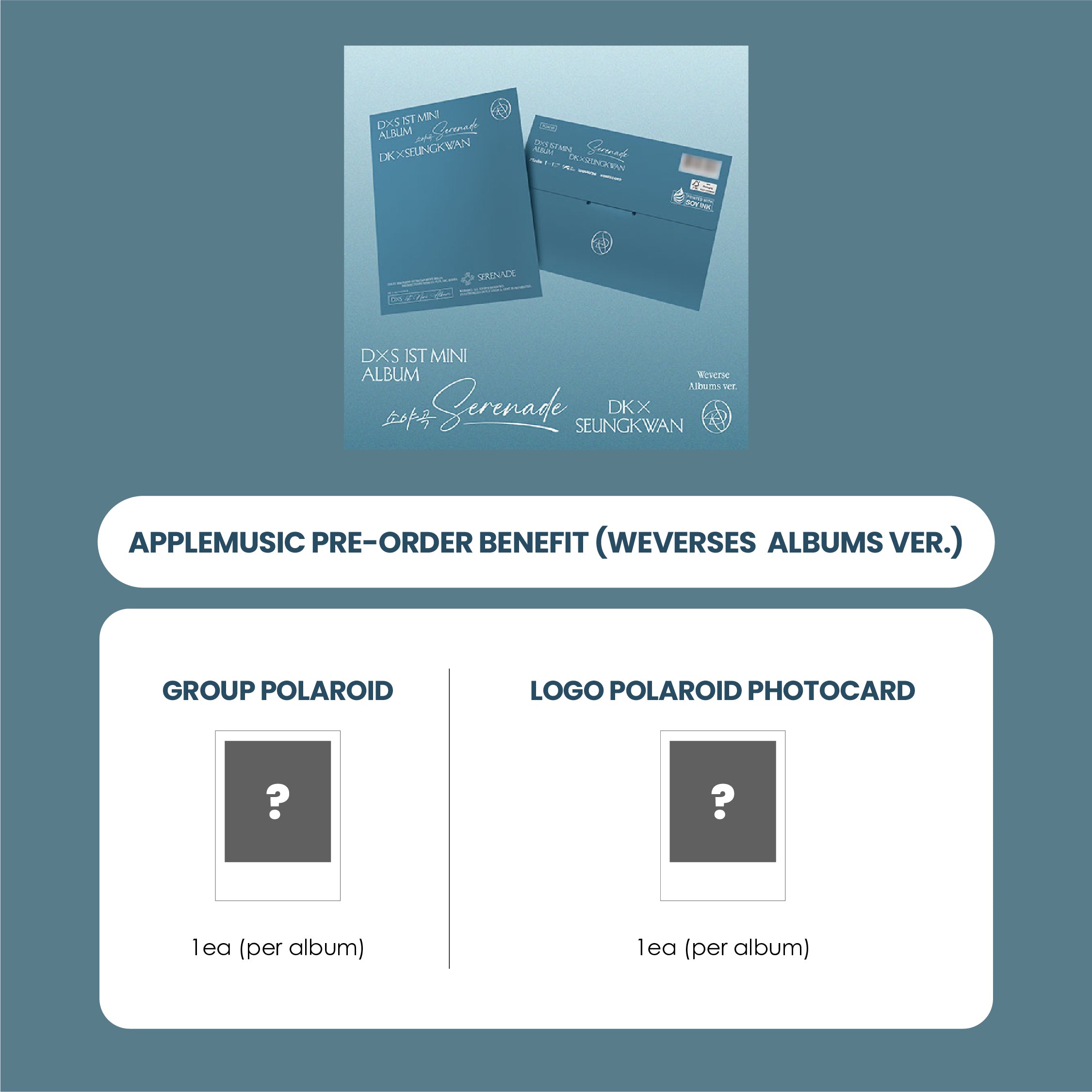 DK X SEUNGKWAN (SEVENTEEN) 1ST MINI ALBUM - SERENADE (WEVERSE ALBUMS VER.) + APPLEMUSIC PHOTOCARD (PRE-ORDER)