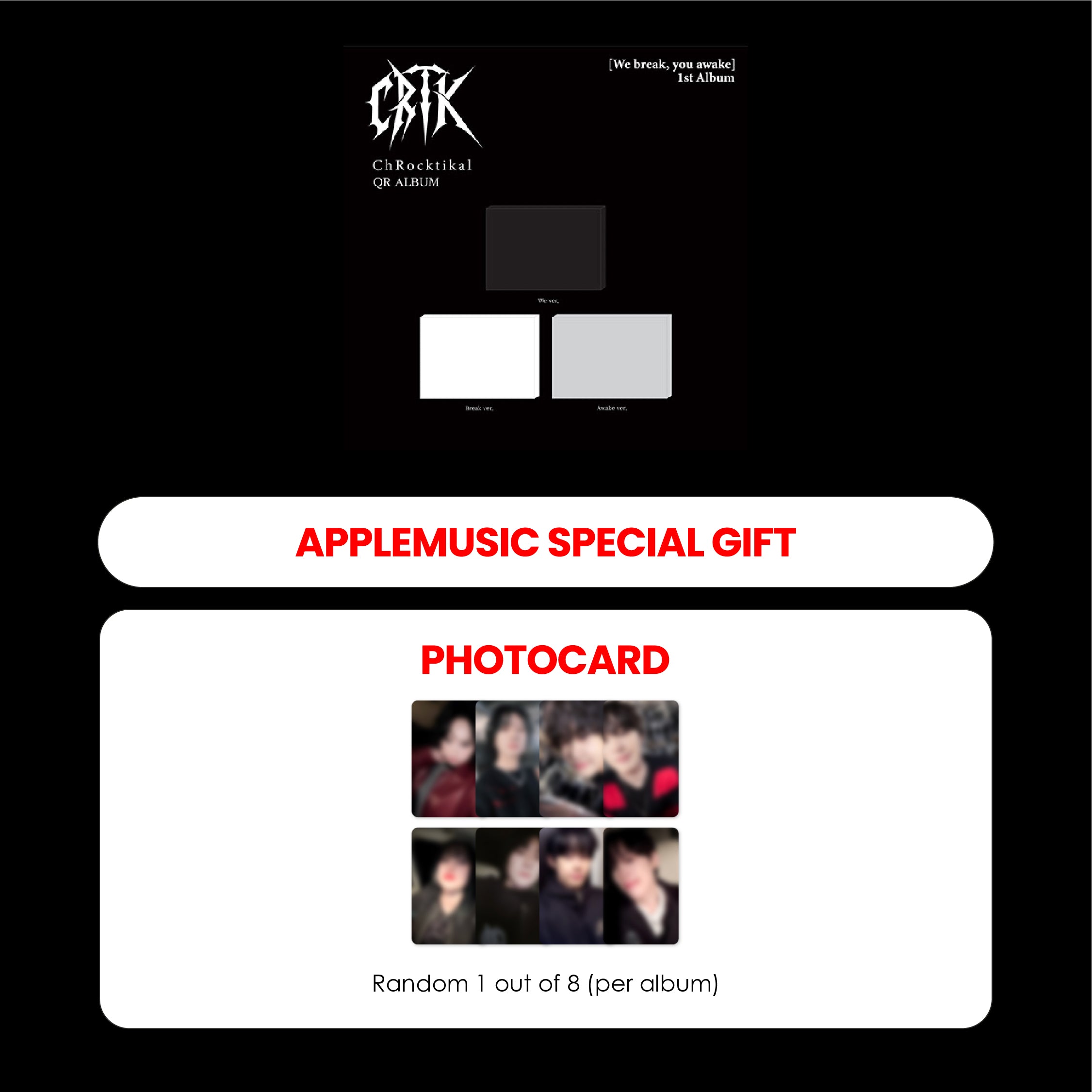 CHROCKTIKAL 1ST ALBUM - WE BREAK, YOU AWAKE (QR ALBUM) + WITHMUU PHOTOCARD (FS & VC VER.) (PRE-ORDER)