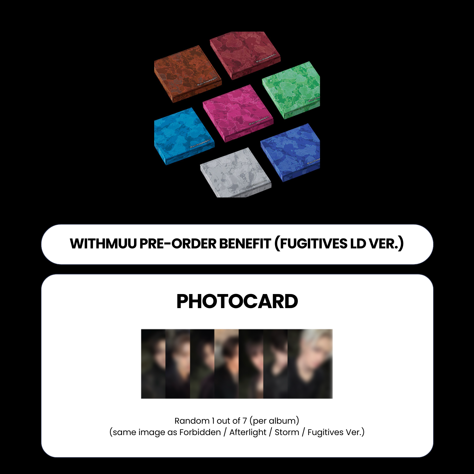 ENHYPEN 7TH MINI ALBUM - THE SIN : VANISH (FUGITIVES VER.) + WITHMUU PHOTOCARD (LD VER.) (PRE-ORDER)