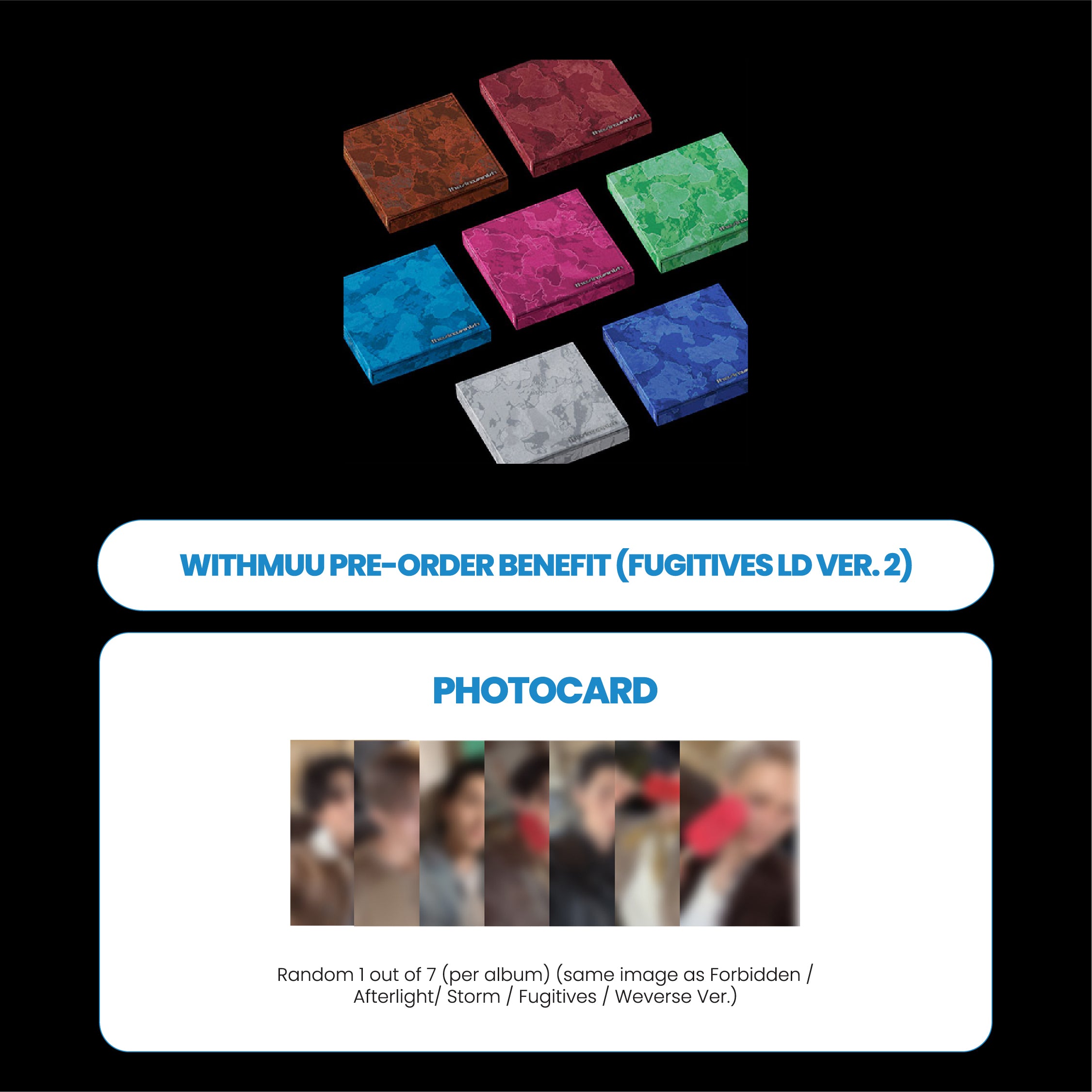 ENHYPEN 7TH MINI ALBUM - THE SIN : VANISH (FUGITIVES VER.) + WITHMUU PHOTOCARD (LD VER.2) (PRE-ORDER)