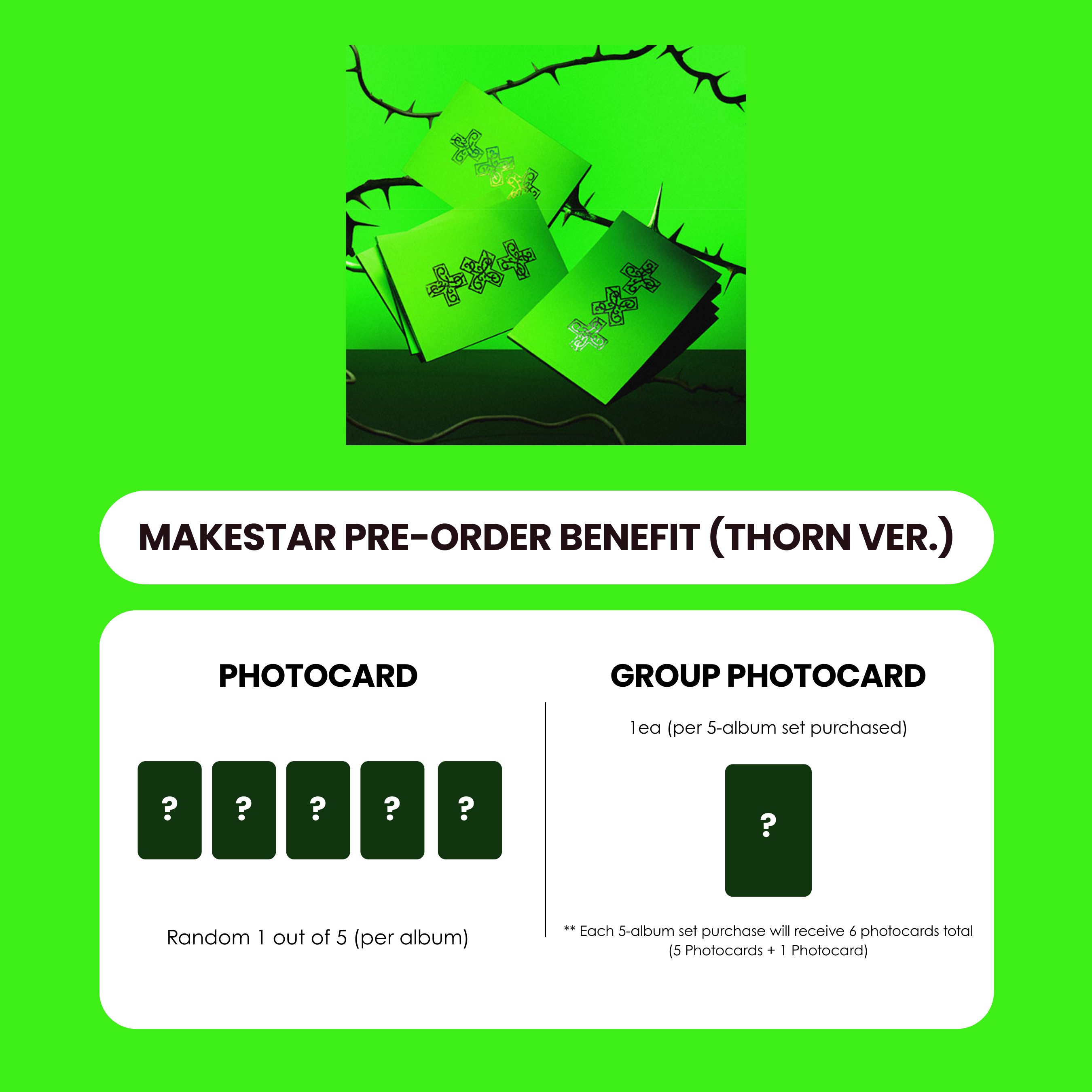 TXT 8TH MINI ALBUM - 7TH YEAR: WHEN THE WIND BRIEFLY STOPPED IN THE THORN BUSH (THORN VER.) + MAKESTAR PHOTOCARD (PRE-ORDER)