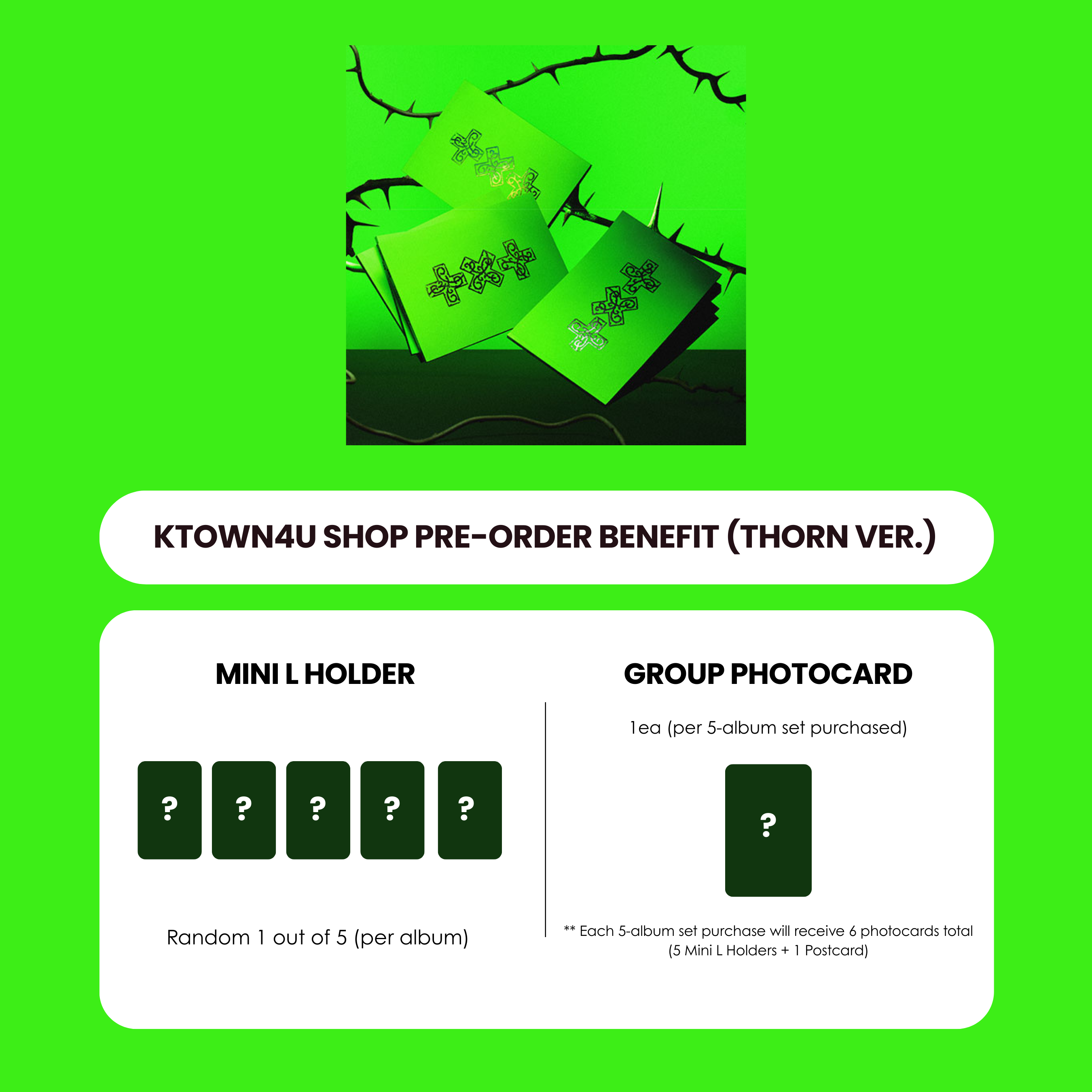 TXT 8TH MINI ALBUM - 7TH YEAR: WHEN THE WIND BRIEFLY STOPPED IN THE THORN BUSH (THORN VER.) + KTOWN4U MINI L HOLDER (PRE-ORDER)