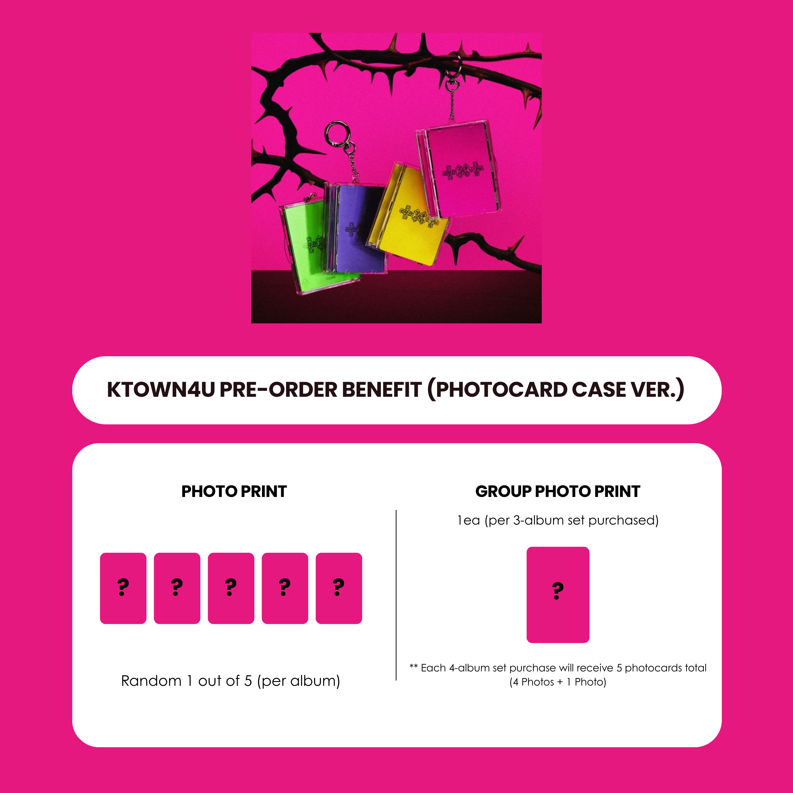 TXT 8TH MINI ALBUM - 7TH YEAR: WHEN THE WIND BRIEFLY STOPPED IN THE THORN BUSH (PHOTOCARD CASE VER.) + KTOWN4U PHOTO PRINT (PRE-ORDER)