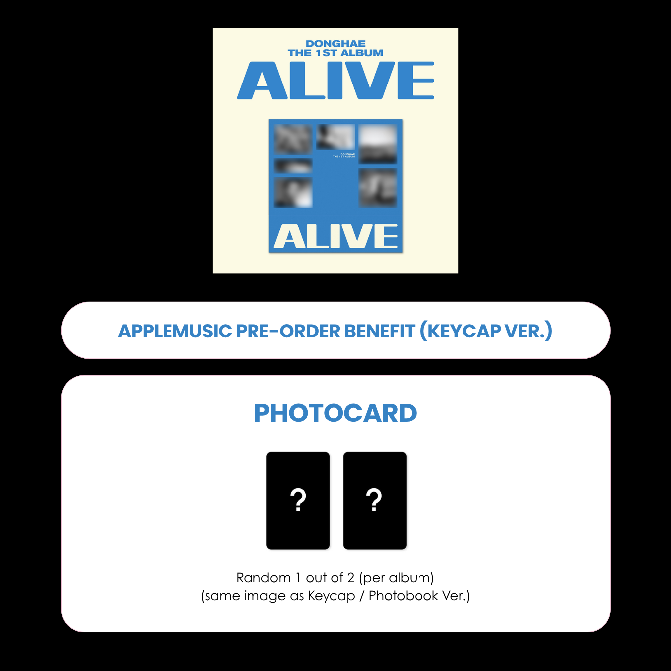 DONGHAE 1ST ALBUM - ALIVE (PHOTOBOOK VER.) + APPLEMUSIC PHOTOCARD (PRE-ORDER)