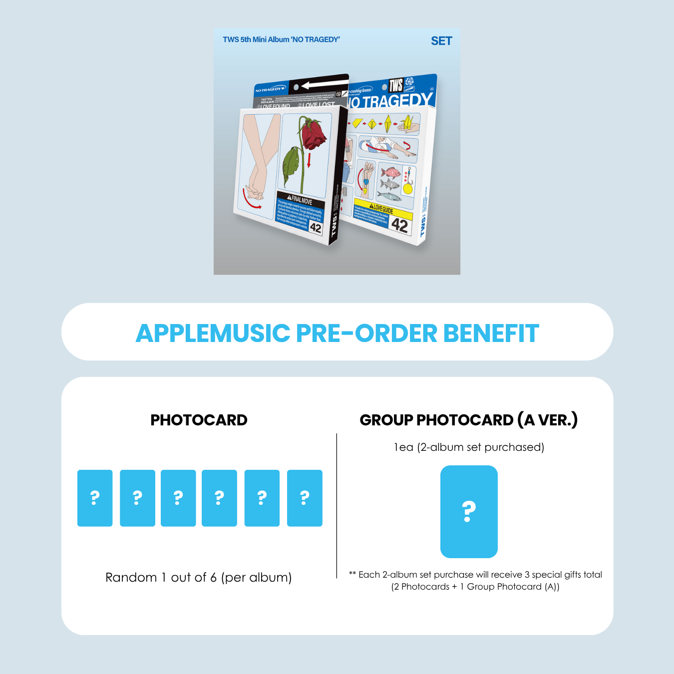 TWS 5TH MINI ALBUM - NO TRAGEDY + APPLEMUSIC PHOTOCARD (PRE-ORDER)