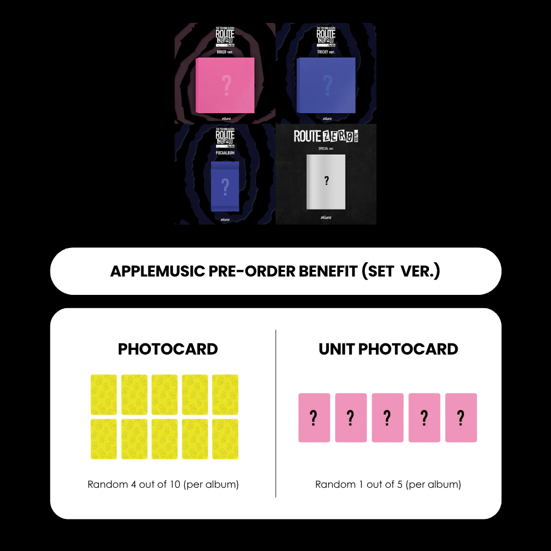 XIKERS 7TH MINI ALBUM - ROUTE ZERO : THE ORA (SET VER.) + APPLEMUSIC PHOTOCARD (PRE-ORDER)