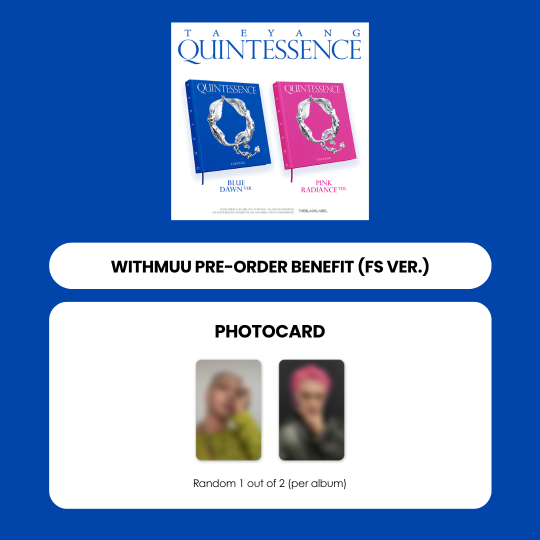 TAEYANG 4TH ALBUM - QUINTESSENCE + WITHMUU PHOTOCARD (FS VER.) (PRE-ORDER)