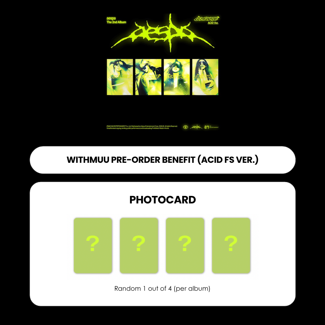 AESPA 2ND ALBUM - LEMONADE (ACID VER.) + WITHMUU PHOTOCARD (FS VER.) (PRE-ORDER)