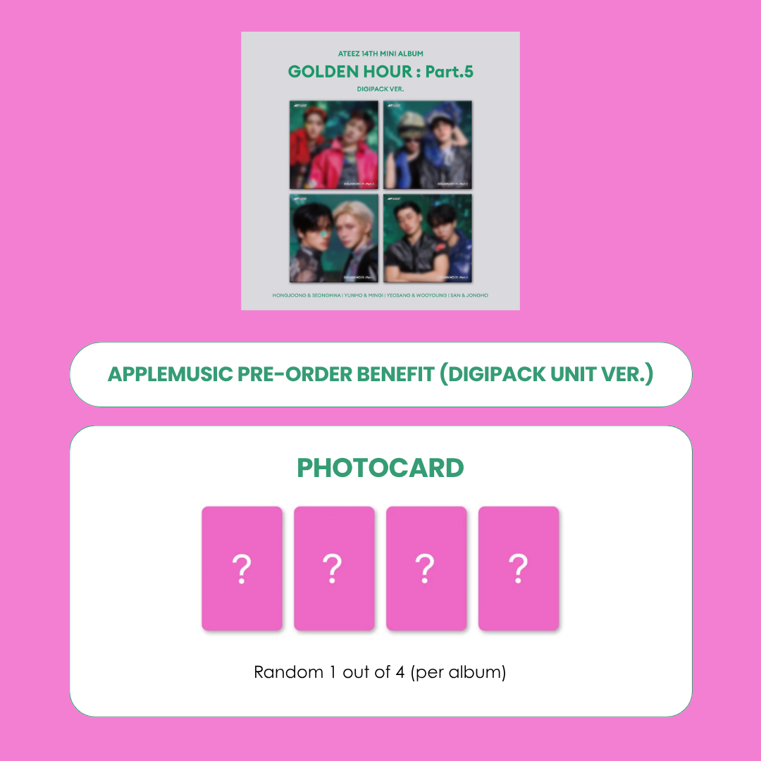 ATEEZ 13TH MINI ALBUM - GOLDEN HOUR : PART.5 (DIGIPACK UNIT VER
