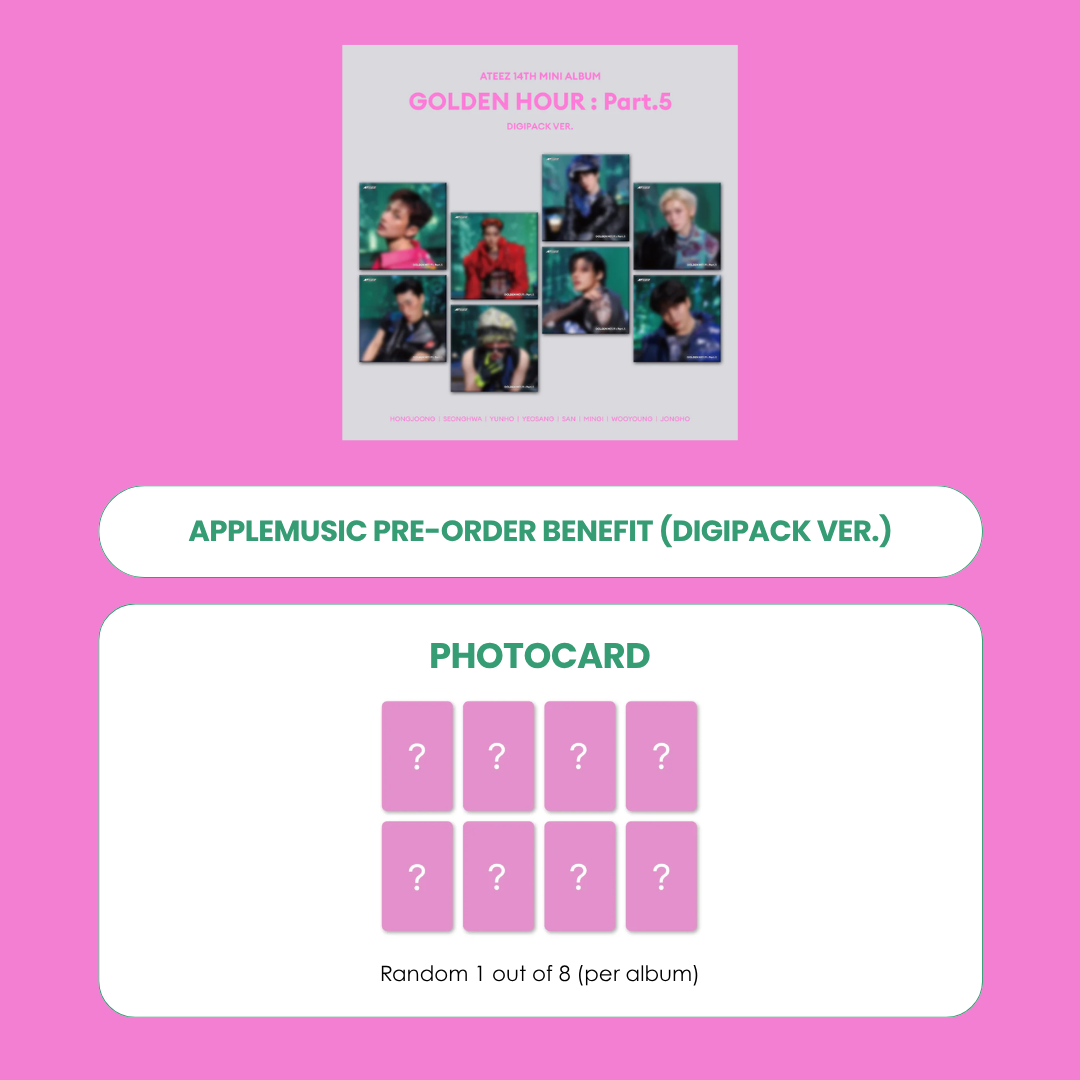 ATEEZ 13TH MINI ALBUM - GOLDEN HOUR : PART.5 (DIGIPACK VER ATEEZ 13TH MINI ALBUM - GOLDEN HOUR : PART.5 (DIGIPACK VER