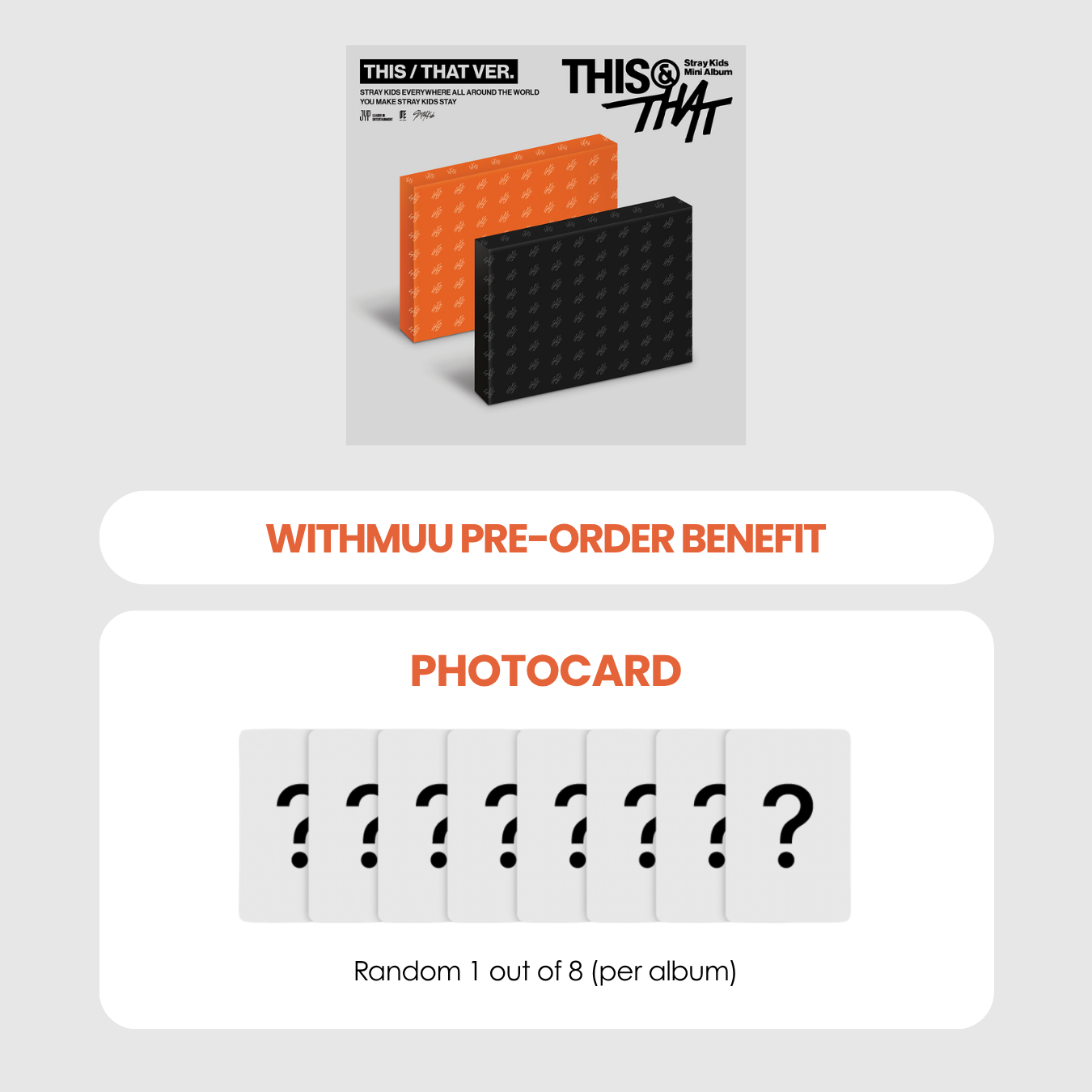 STRAY KIDS ALBUM - THIS & THAT + WITHMUU PHOTOCARD (PRE-ORDER)