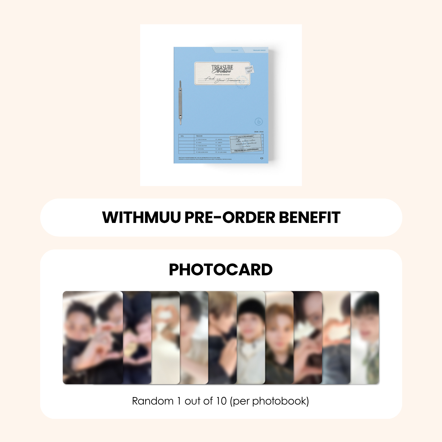 TREASURE ARCHIVE : TREASURE 6TH ANNIVERSARY + WITHMUU PHOTOCARD (PRE-ORDER)