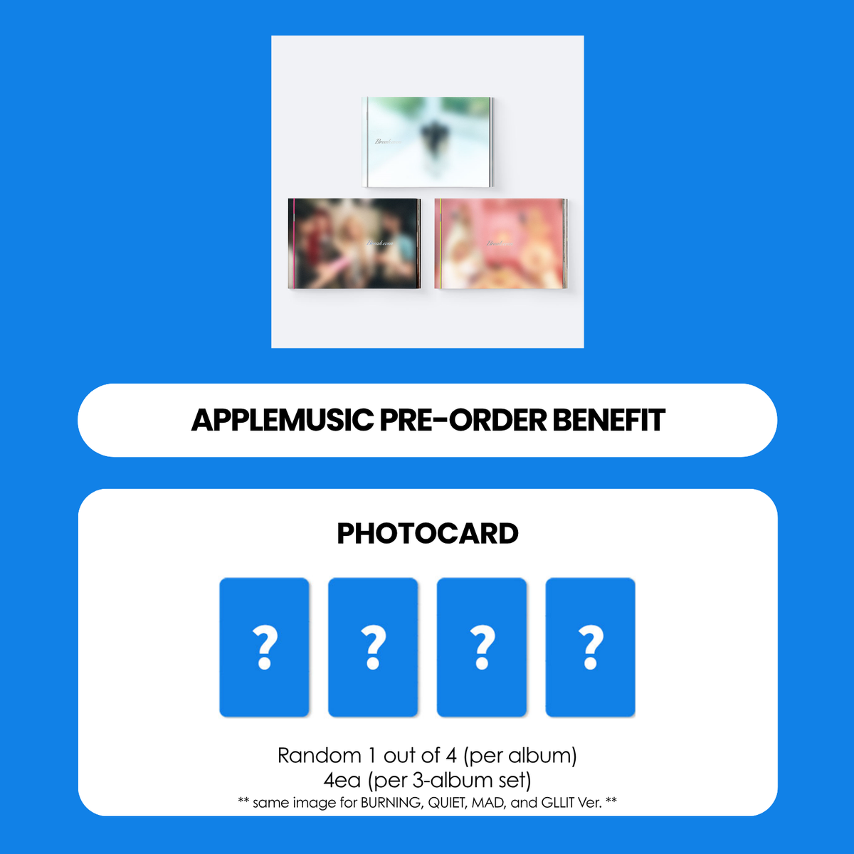ILLIT 5TH MINI ALBUM - BREAK EVEN + APPLEMUSIC PHOTOCARD (PRE-ORDER)