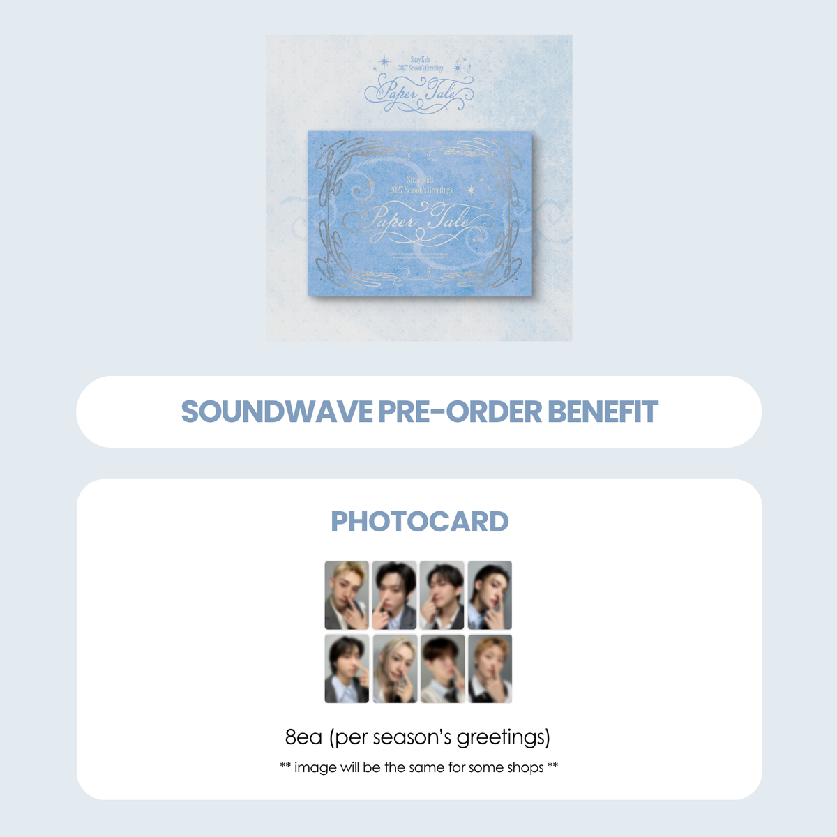 STRAY KIDS 2027 SEASON'S GREETINGS - PAPER TALE + SOUNDWAVE PHOTOCARD (PRE-ORDER)