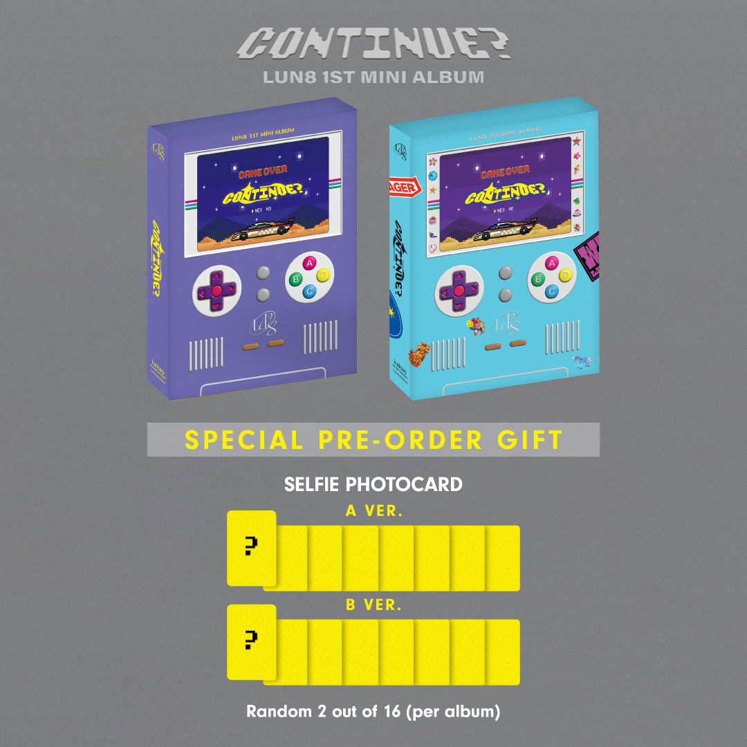 LUN8 1ST MINI ALBUM - CONTINUE? + APPLEMUSIC PHOTOCARD